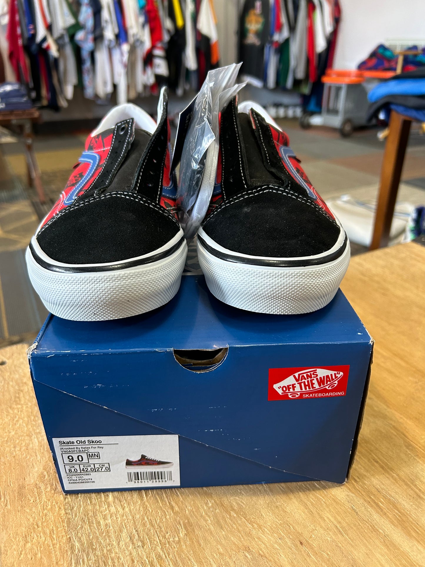 Krooked x Vans Skate Old Skool Natas For Ray Barbee Skate Shoe Size 9 Brand New