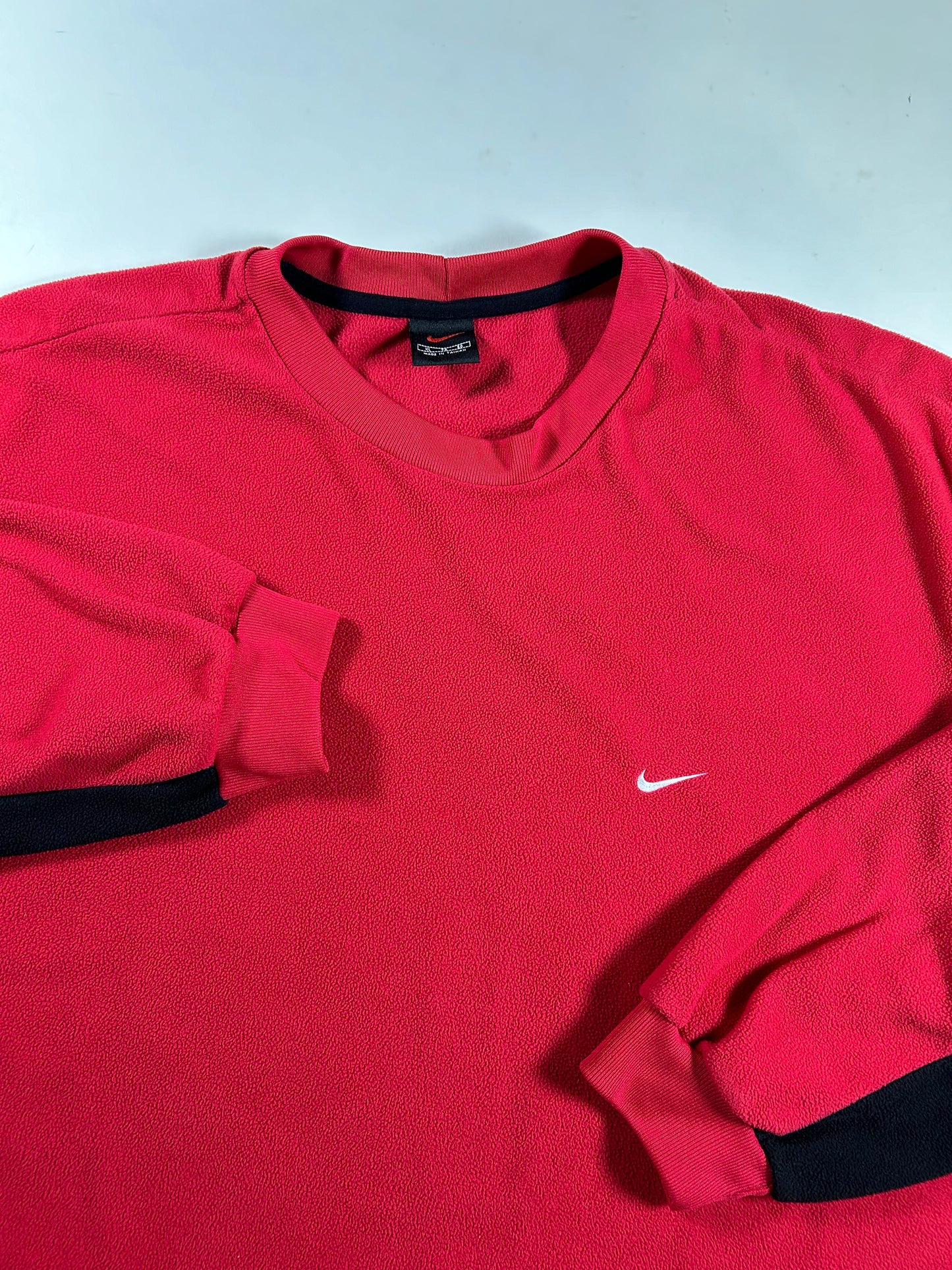Vintage 90s Nike Swoosh Essential Pullover Fleece Crewneck XL 26.5x32.5 Inches