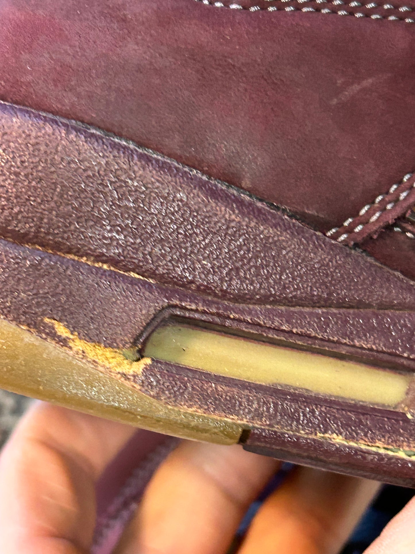 Air Jordan 5 Retro LS Burgundy Size 10 2006 Need Sole Swapping As Is Rep Box