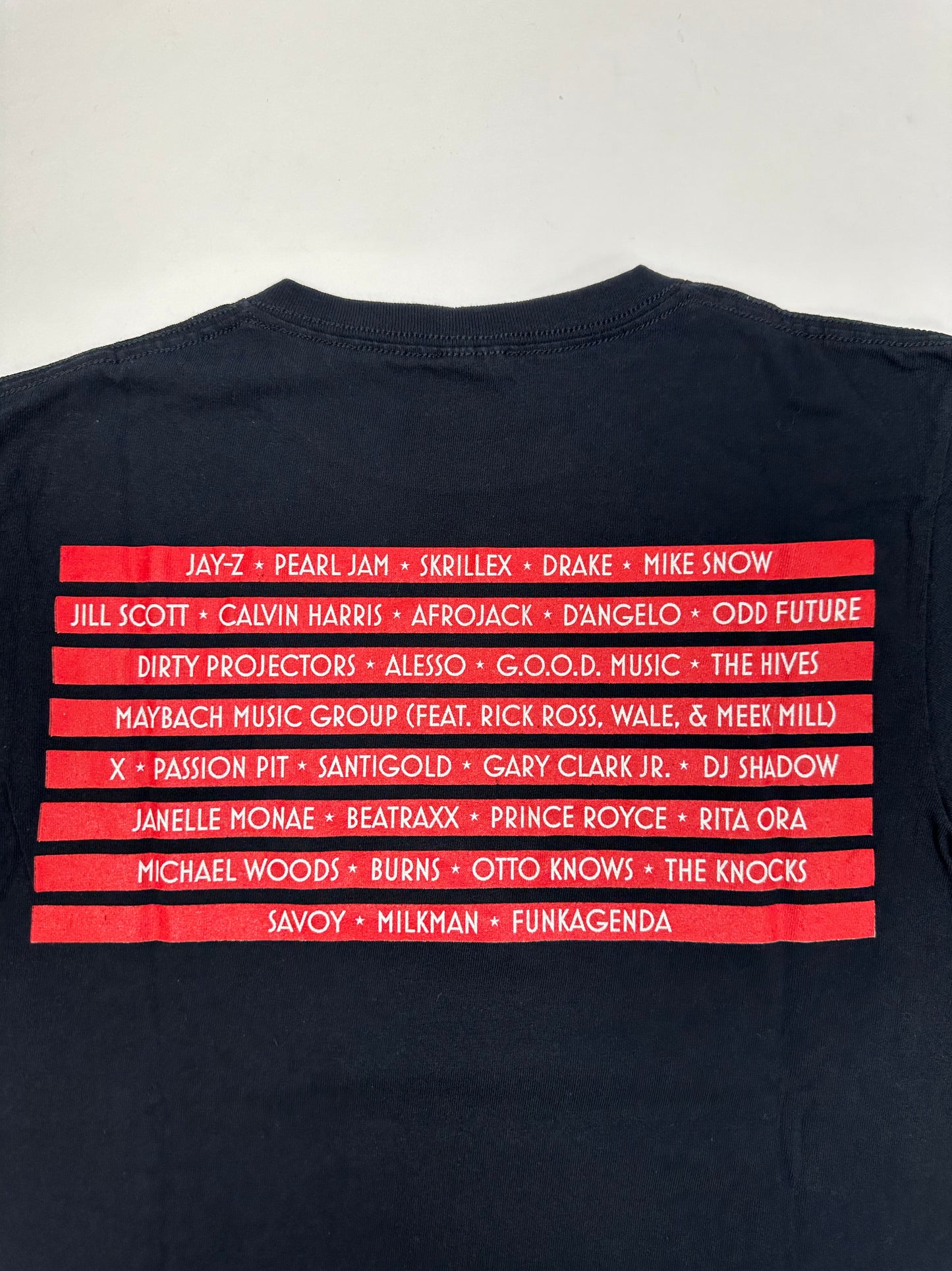 Made In America 2 Day Festival Concert 2012 Jay Z Drake Pearl Jam Small Tee 17.75x27 Inches