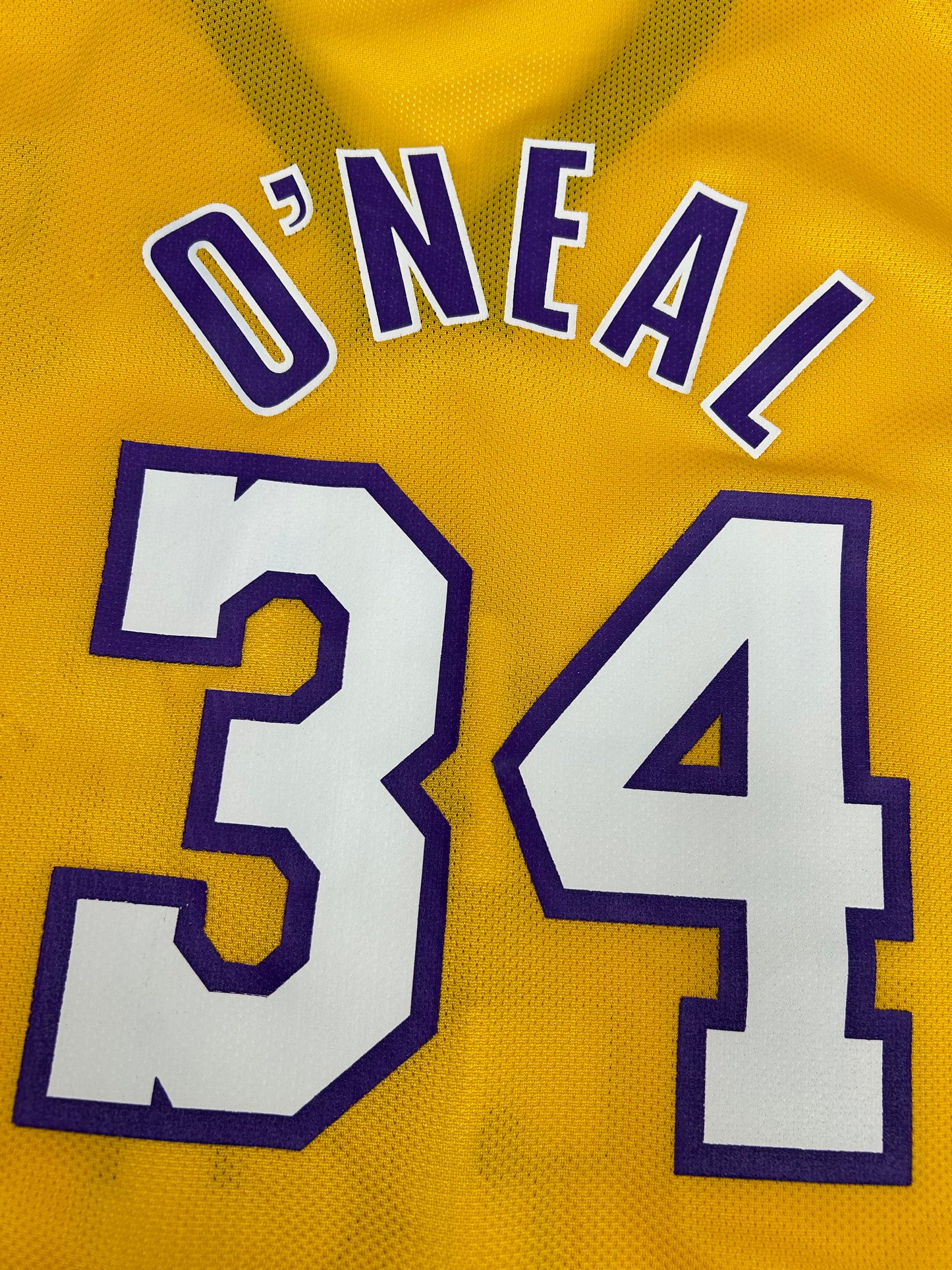 Los Angeles Lakers Shaquille O’Neal “Shaq” Jersey Champion 48 XL 27x32.5 Inches Wide Shoulder