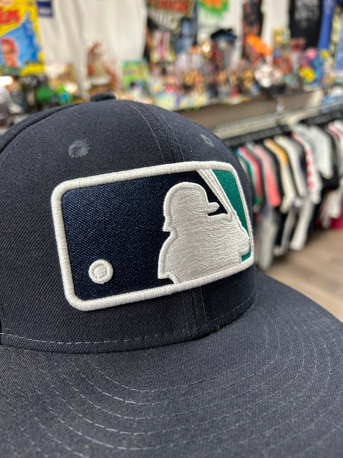 New Era 59Fifty Ken Griffey Jr. Seattle Mariners MLB Tribute Number Retirement Fitted Hat 7 1/8 As Is