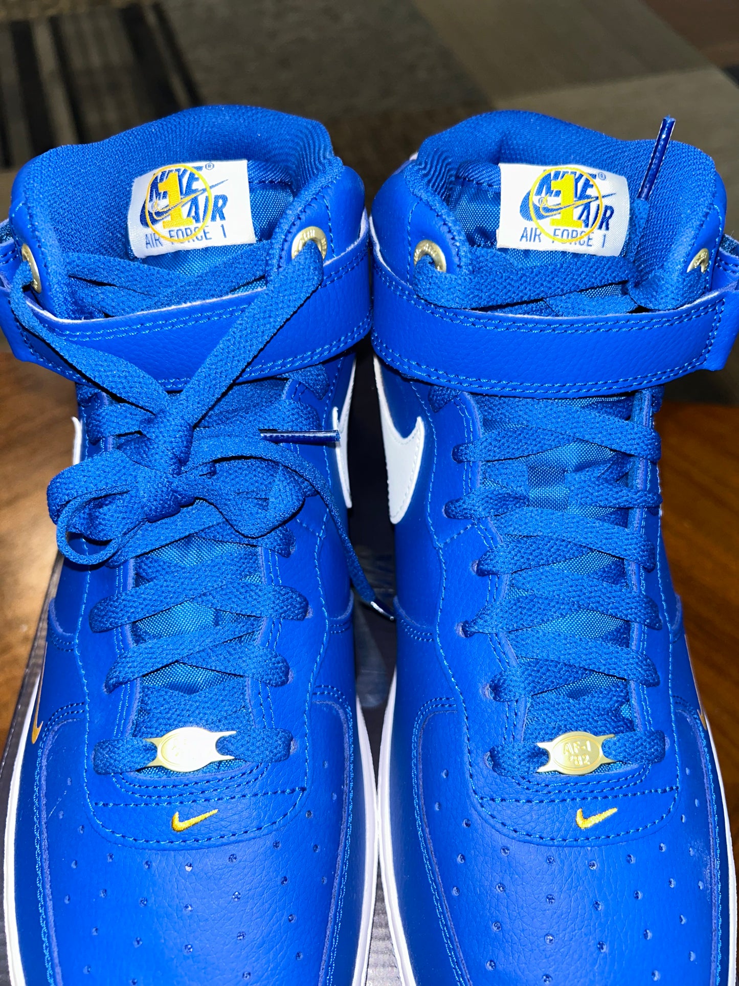 2022 Nike Air Force 1 '07 LV8 Mid 40th Anniversary Blue Jay Size 11 Brand New With Box