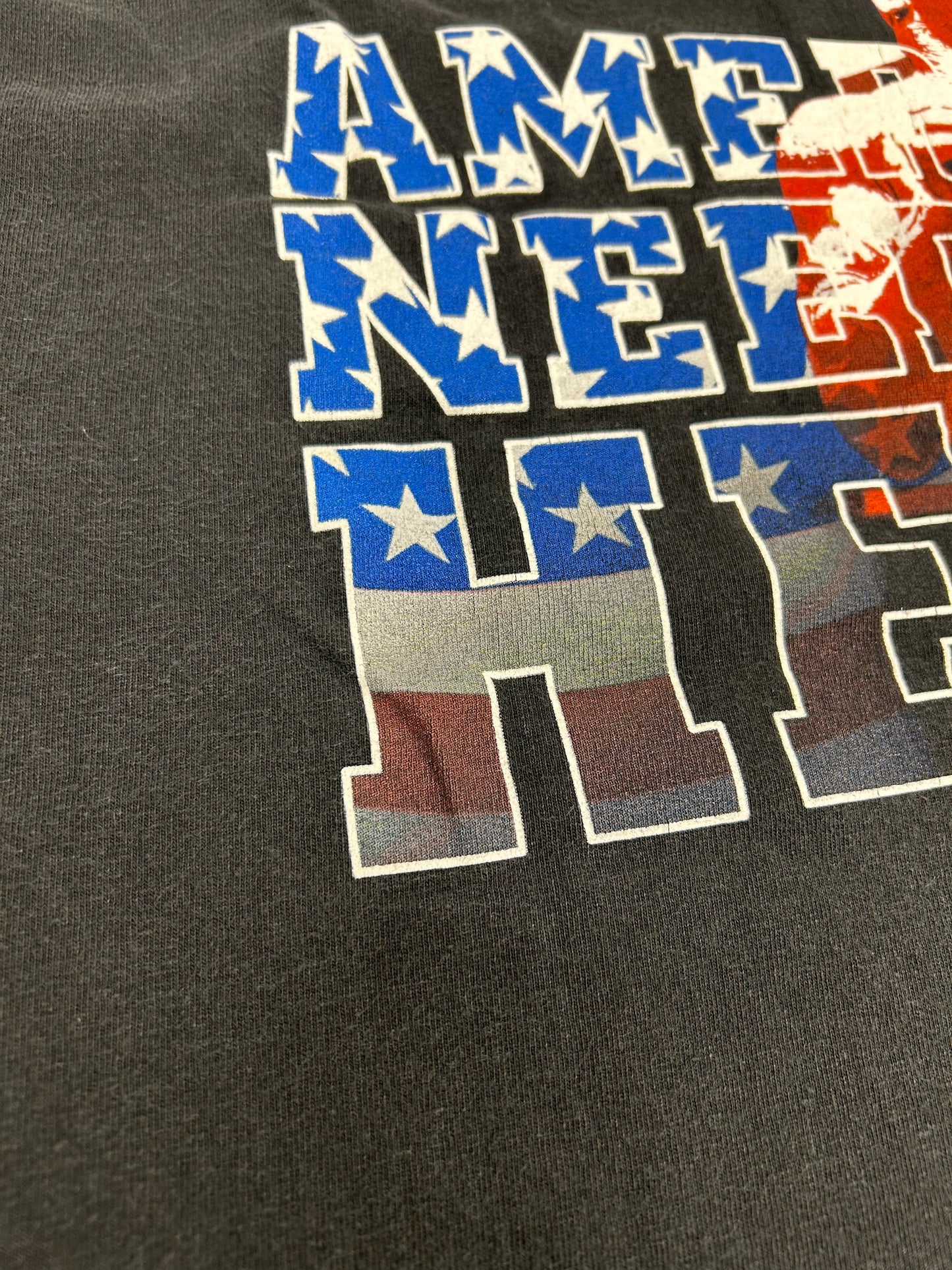 Vintage Kurt Angle America Needs A Hero Wrestlemania 21 2005 WWE Wrestling Tee Medium 19.75x27.5 Inches