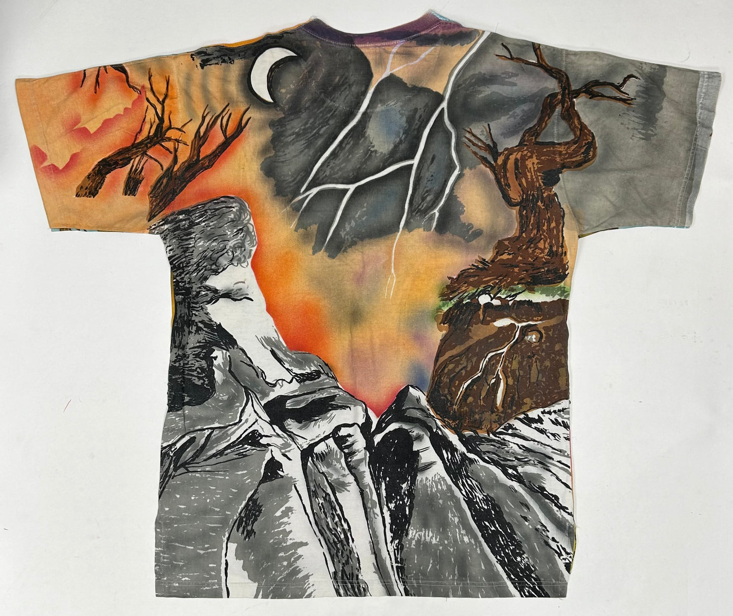 Vintage Disney JouJou Villains Cruella Maleficent Captian Hook Beaded Shirt Big 2XL For 25.5x32.75/34.75 Inches As Is Has Flaws