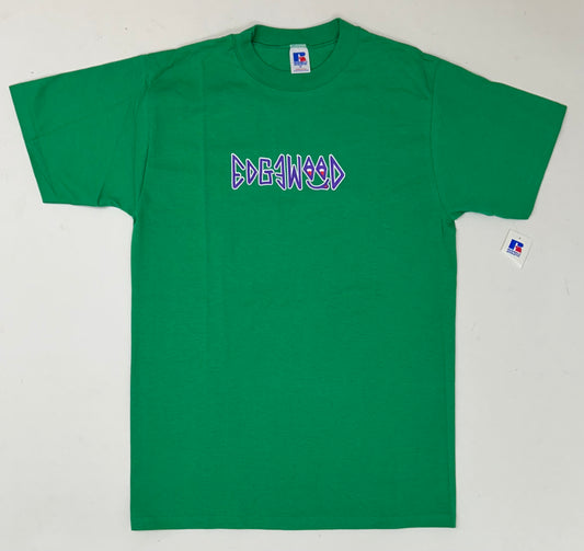 Edgewood NJ first edition “Deeper Than The Roots.” Tee Medium 90s Russell Athletic USA 100% Cotton Kelley Green DS With Tag