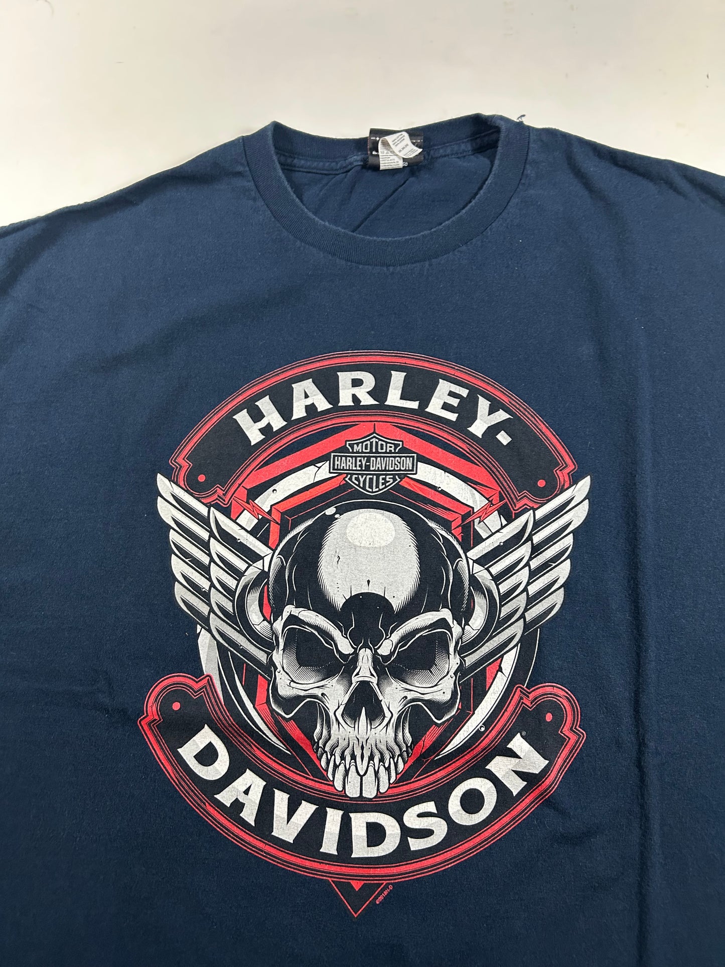 2018 Harley Davidson Motorcycles American Eagle Graphic S&P Williamstown, WV Dealer Tee 2XL 25.75x31.75 Inches Navy
