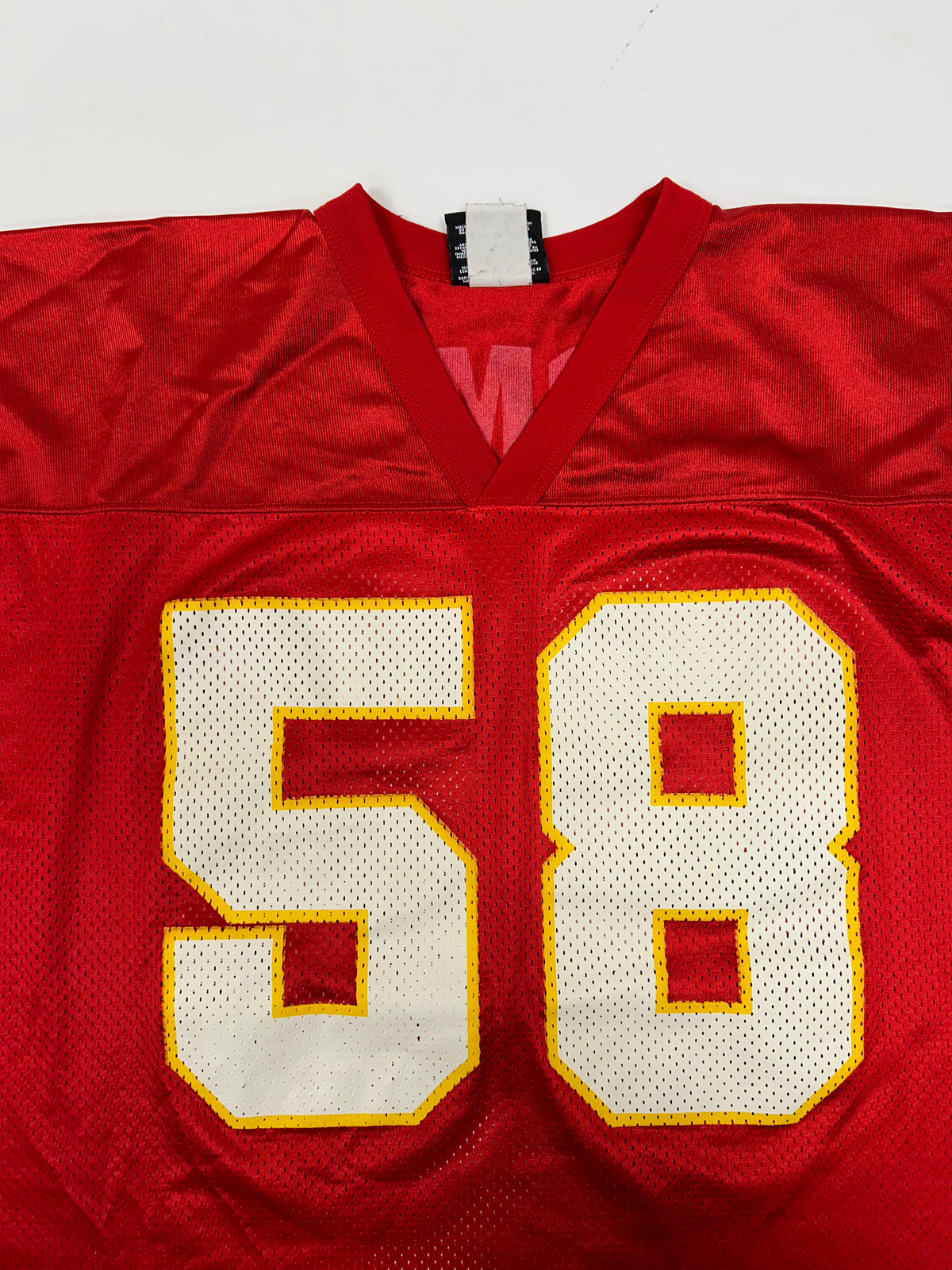 Vintage Logo Athletic Kansas City Chiefs Derrick Thomas # 58 NFL Jersey Red XL 25.75x31.25 Inches