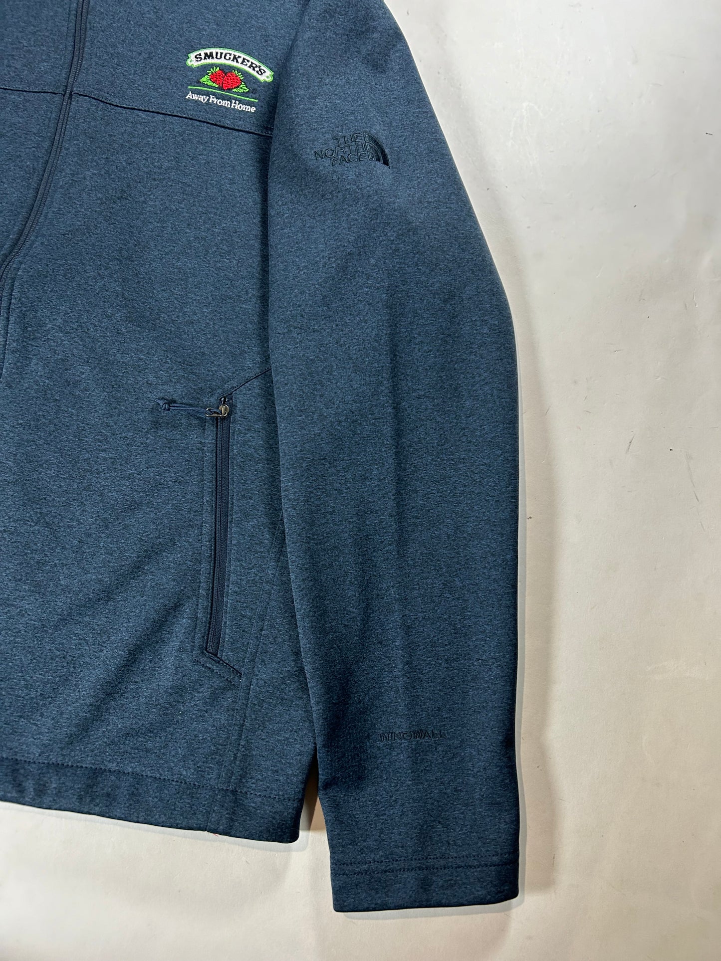 Smucker’s Away From Home The North Face Zip Jacket Large/Medium Fit 23.5x28 Inches