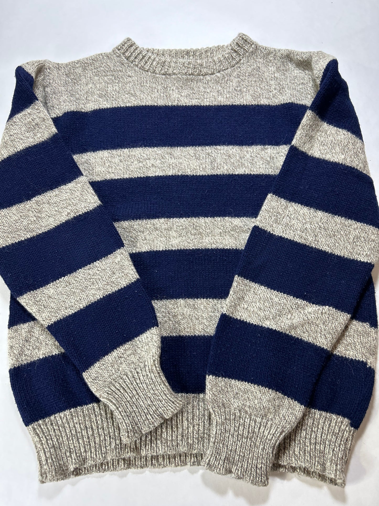Vintage Victoria Dry Goods Sweater Made in USA Striped 23.25x27 Inches Medium