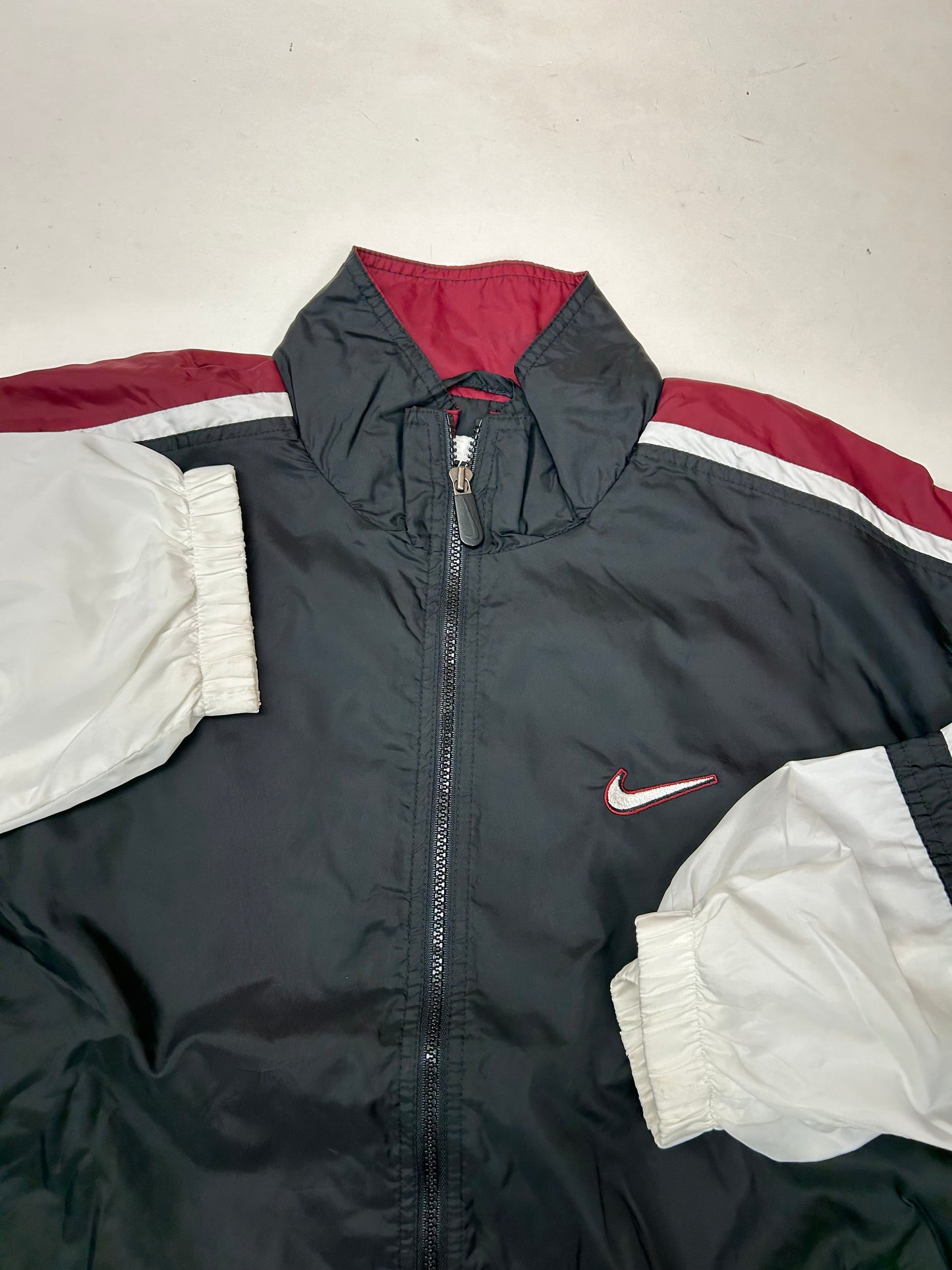 Vintage 90s Nike Swoosh Windbreaker Jacket Large 25.5x27.5 Inches