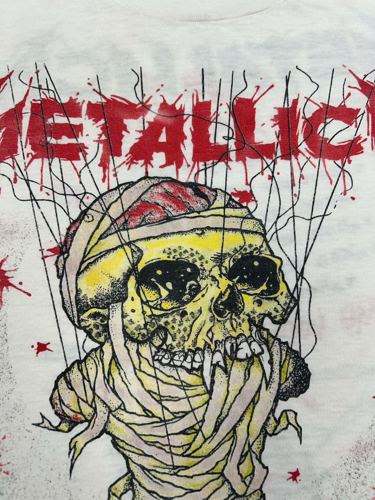 Vintage 1989 Metallica One Landmine Left Me With Life In Hell Pushead Band Music Tee 22x25 M/L Fit