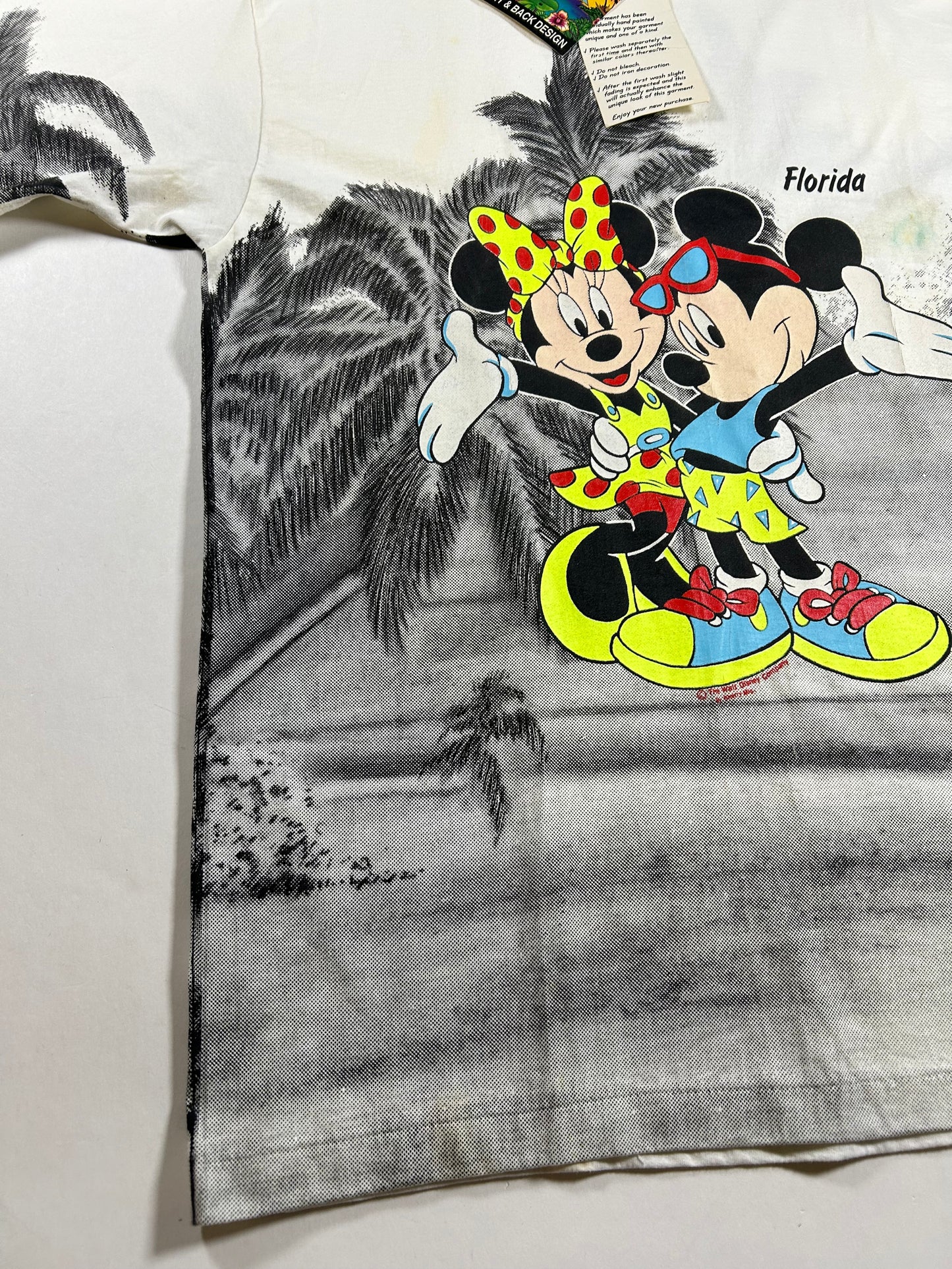 Vintage Sherry’s Best Disney Mickey & Minnie Mouse Tee Brand New With Tags Has Stains As Is XL/L Fit 22.75x32.5 Inches