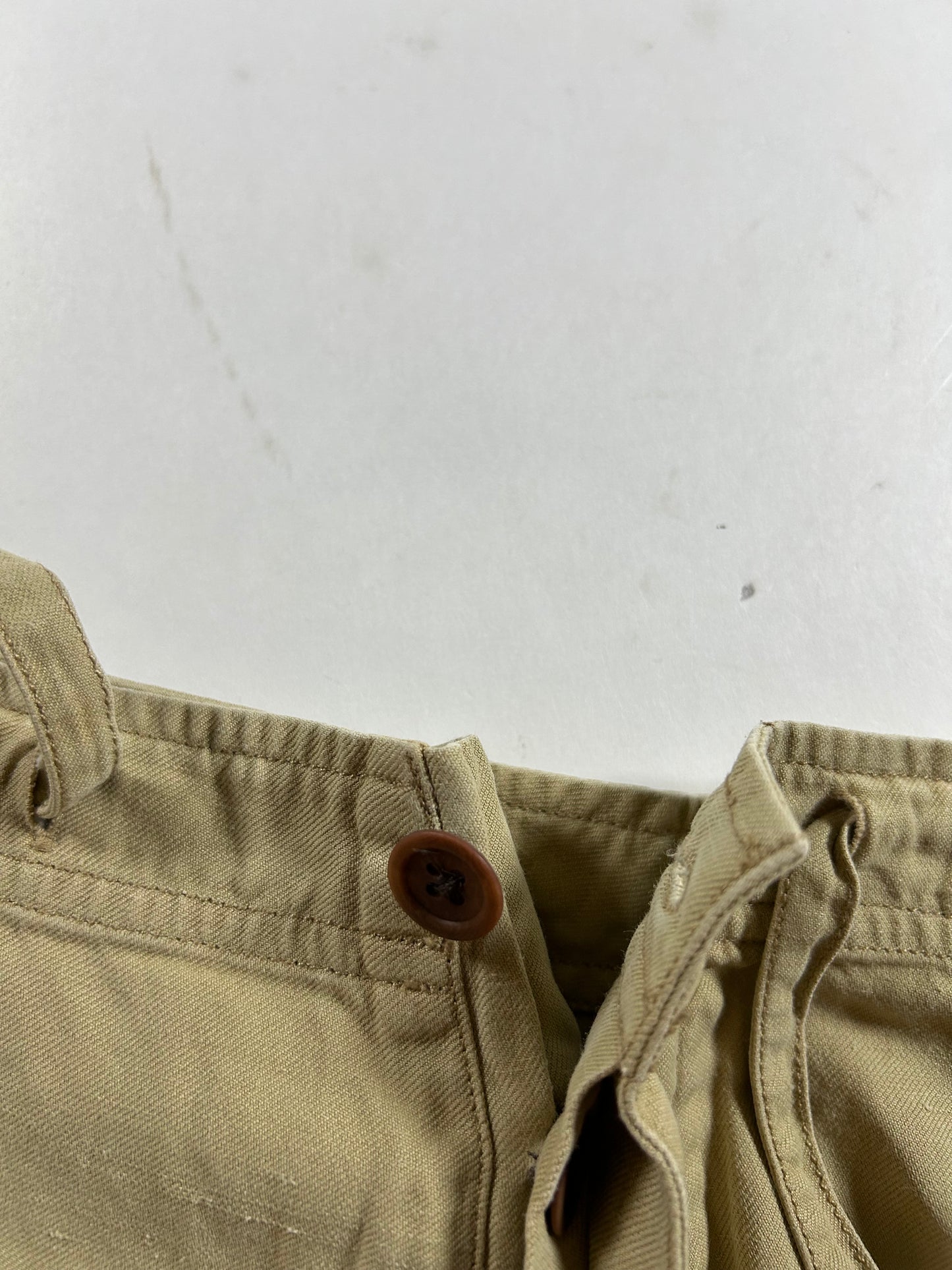 Vintage Polo Ralph Lauren Cargo Shorts Linen Silk Beige Drawstring Military Size 30 16.5x22.5 Inches