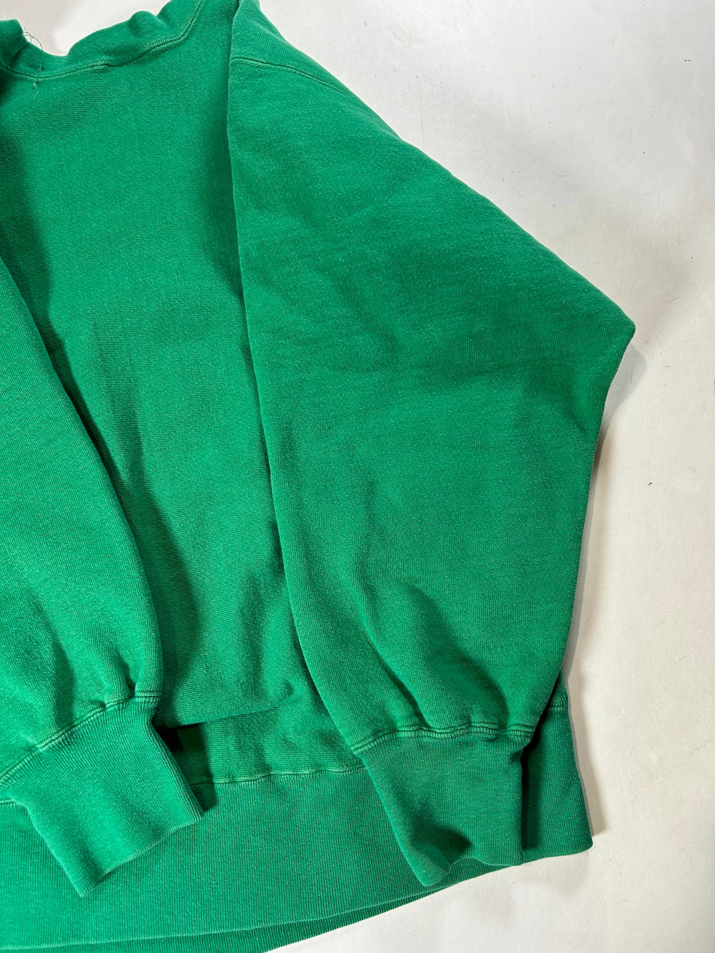 Vintage 80s Champion Reverse Weave Kelley Green Crewneck Sweatshirt 22.25x28.25 Inches Mediumish Fit