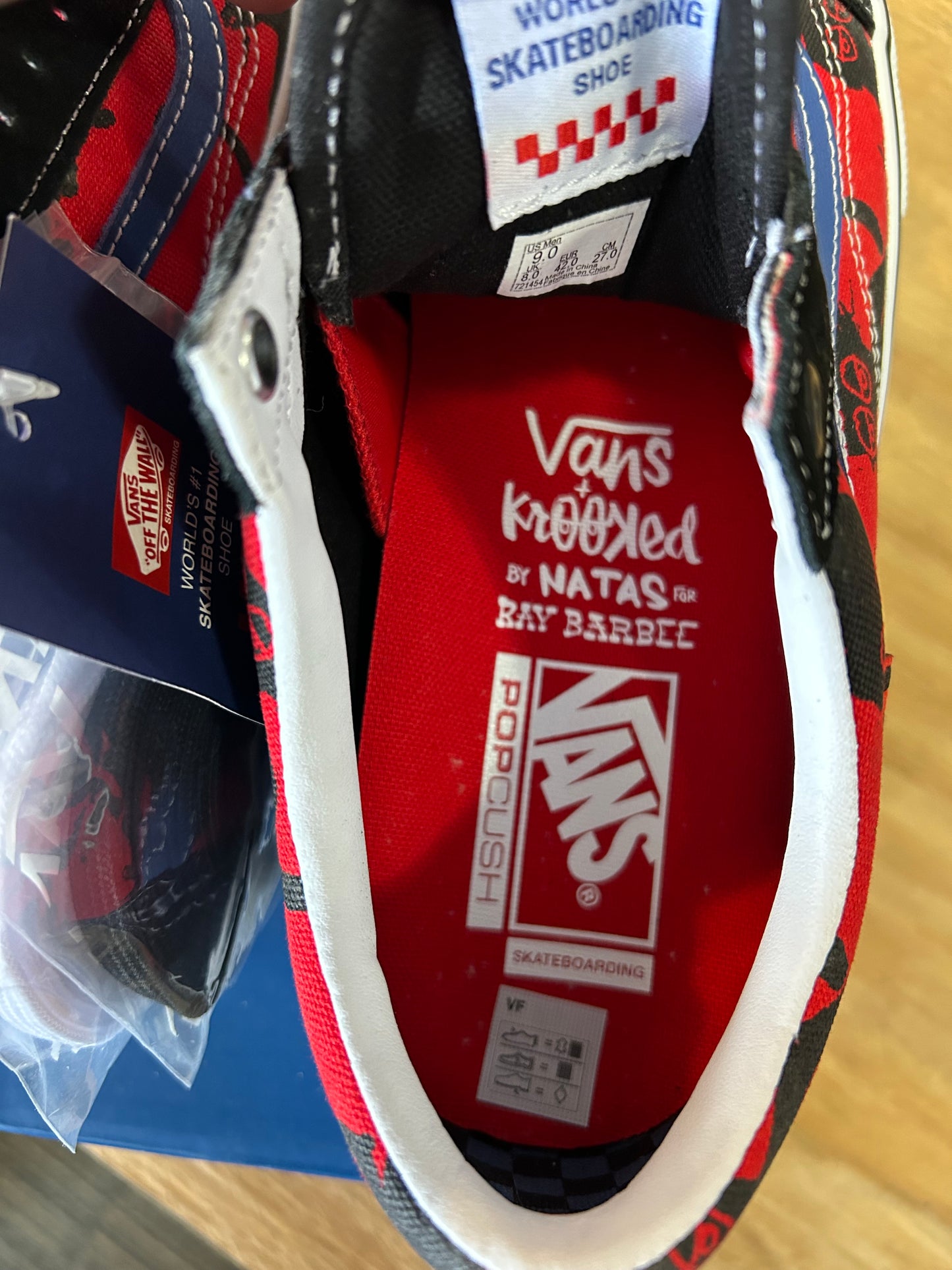 Krooked x Vans Skate Old Skool Natas For Ray Barbee Skate Shoe Size 9 Brand New