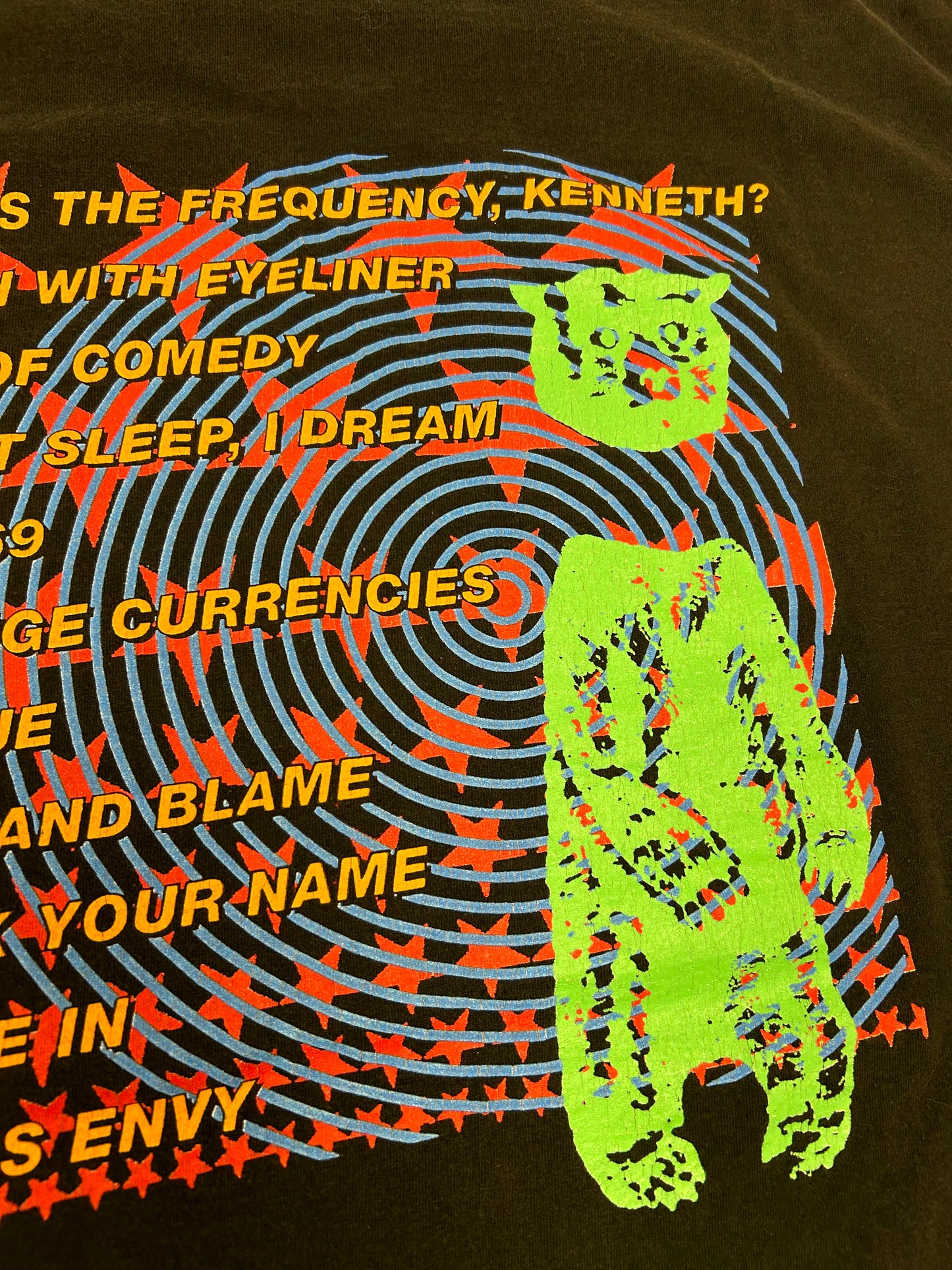 Vintage 1993 R.E.M. Monster Music Band Album Tee Nice Man Tag REM XL 23x30.25 Inches Faded As Is