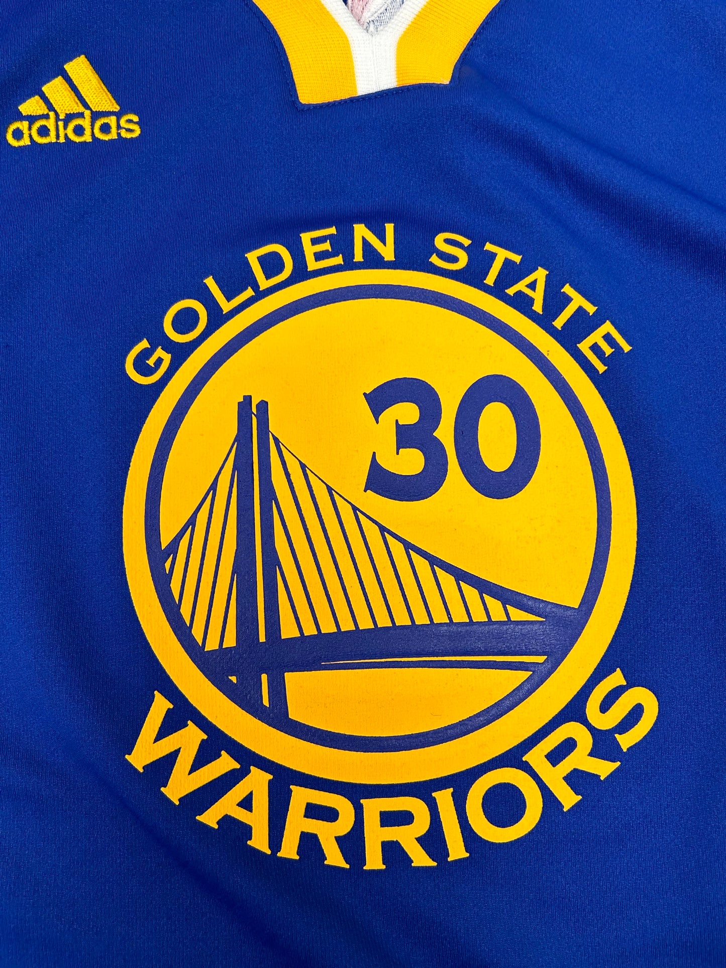 Adidas Steph Curry #30 GS Golden State Warriors Jersey Size Youth Large 19.75x26.25 Inches Blue