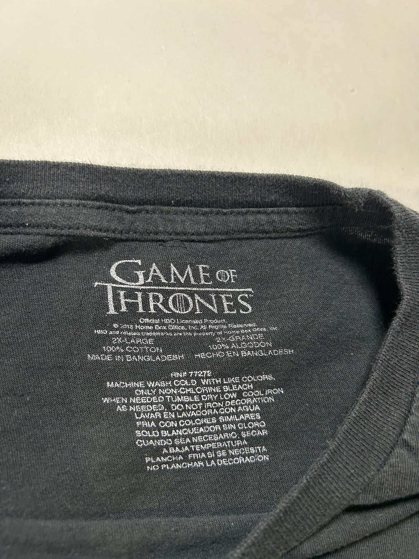 Game Of Thrones I Drink and I Know Things TV Show Promo Tee 2XL 27.5x28.5 Black