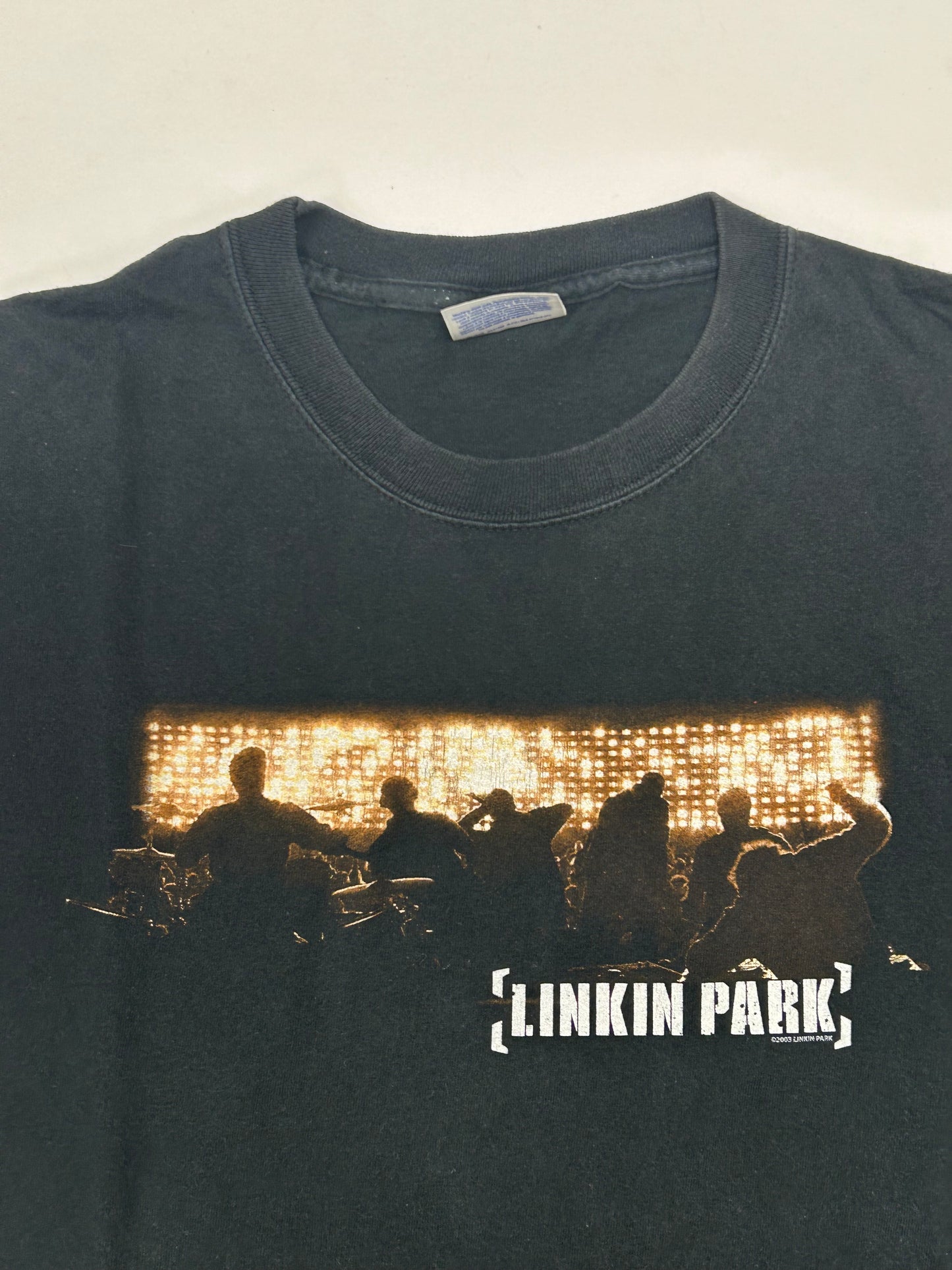 Vintage Linkin Park Meteora Album Promo Band Alternative Music Tee 2003 20.25x27.5 Inches Hanes Heavyweight Tag