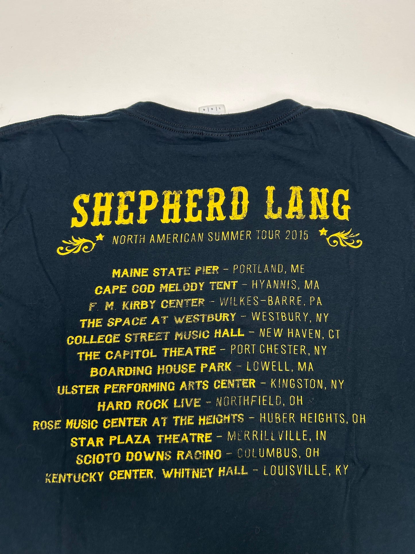 Kenny Wayne Shepherd Jonny Lang Music Tee North American Summer Tour 2015 Large 22.25x27.75