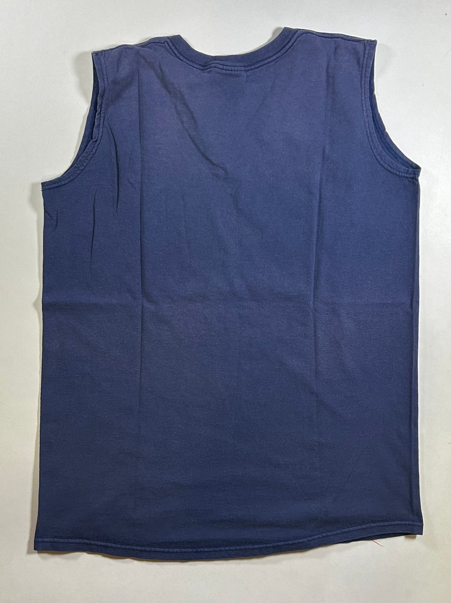 Vintage 90s Nike Tennis Court Challenge Muscle Tee Sleeves Shirt Navy Medium 20.75x28.5 Inches