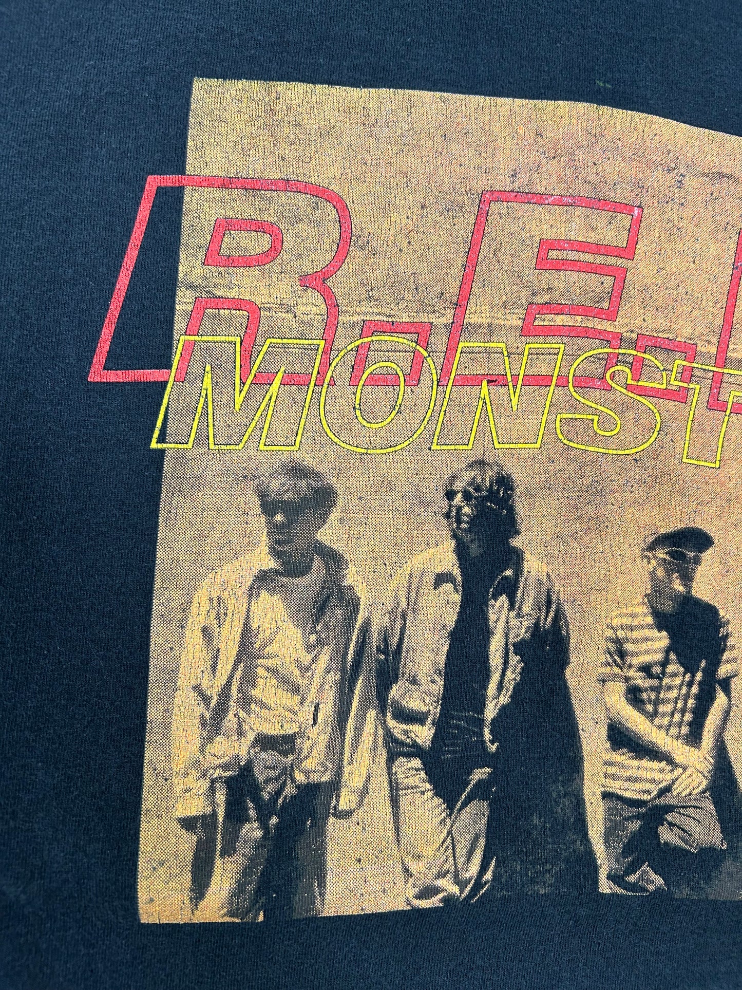 Vintage 1993 R.E.M. Monster Music Band Album Tee Nice Man Tag REM XL 23x30.25 Inches Faded As Is