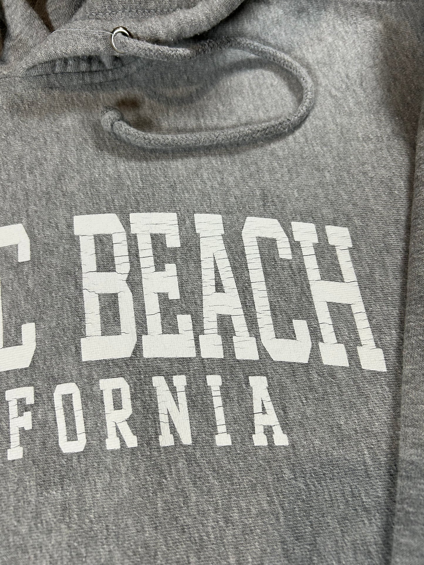 MV Sports Pro-Weave Pacific Beach California Hooded Sweatshirt XS 20.5x27.5 Inches Gray
