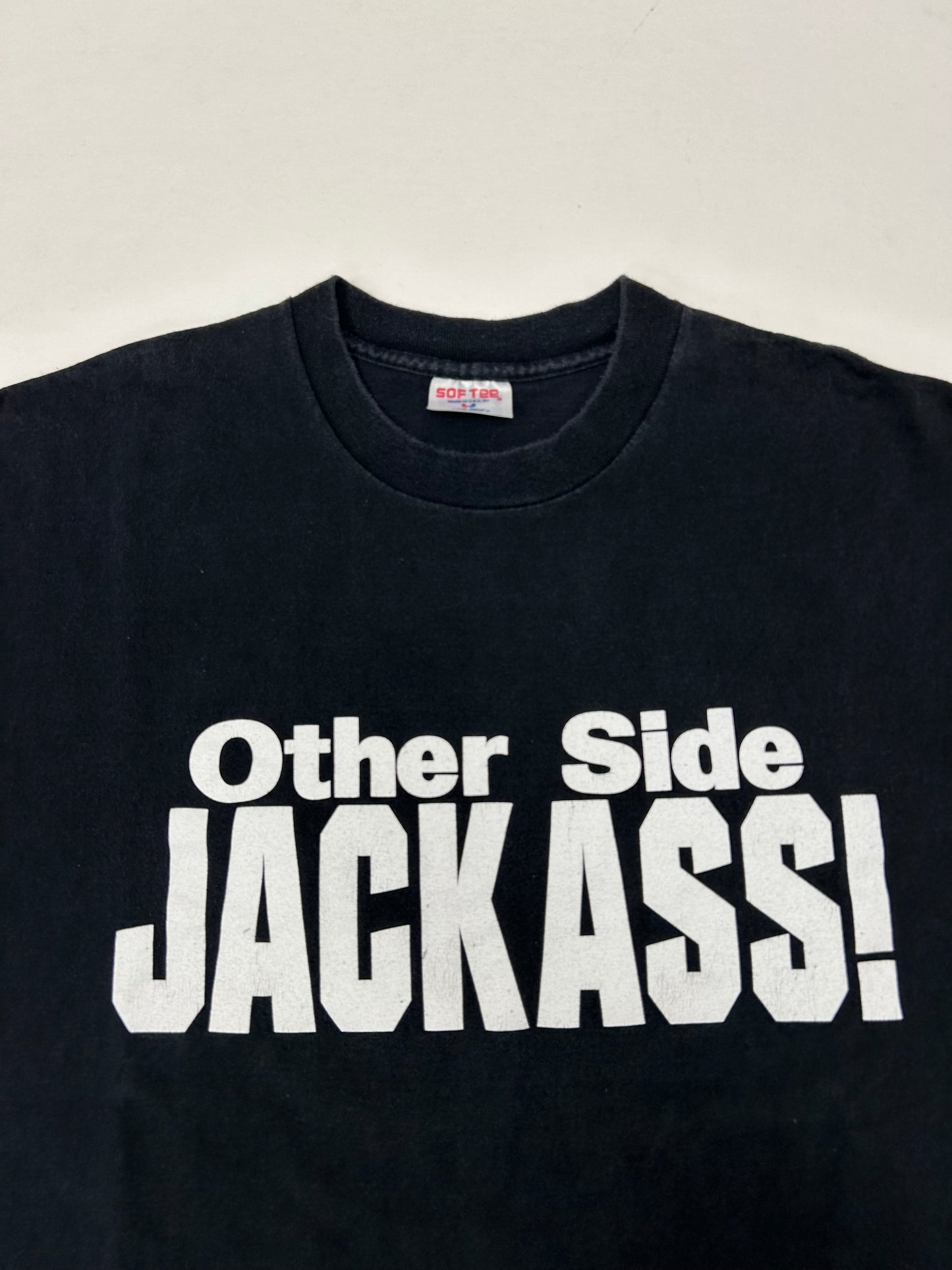 Vintage 1997 WWF Stone Cold Steve Austin Other Side Jackass Skull Graphic Wrestling Tee 2XL 25.75x29.75 Inches