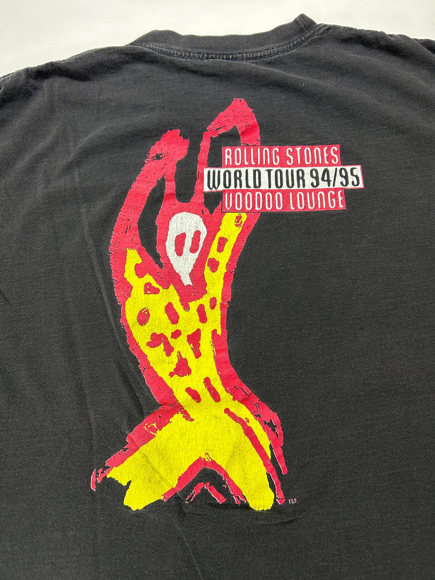 Vintage 1994 Rolling Stones 94/95 Voodoo Lounge World Tour T-shirt XL 23x28.25 Inches