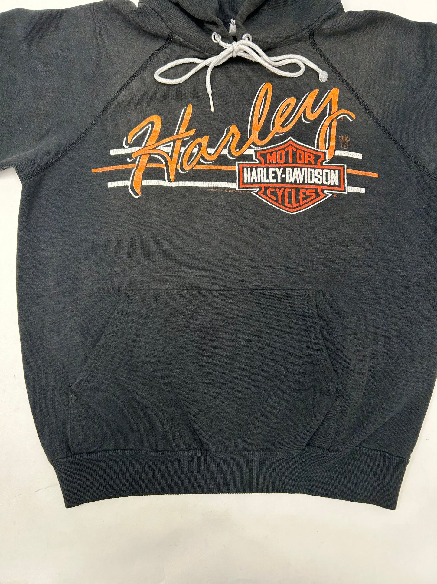 Vintage Harley Davidson Motorcycles Sandy’s Sweatshirt Eagle Biker 20x24 Inches Small Fit 1980s