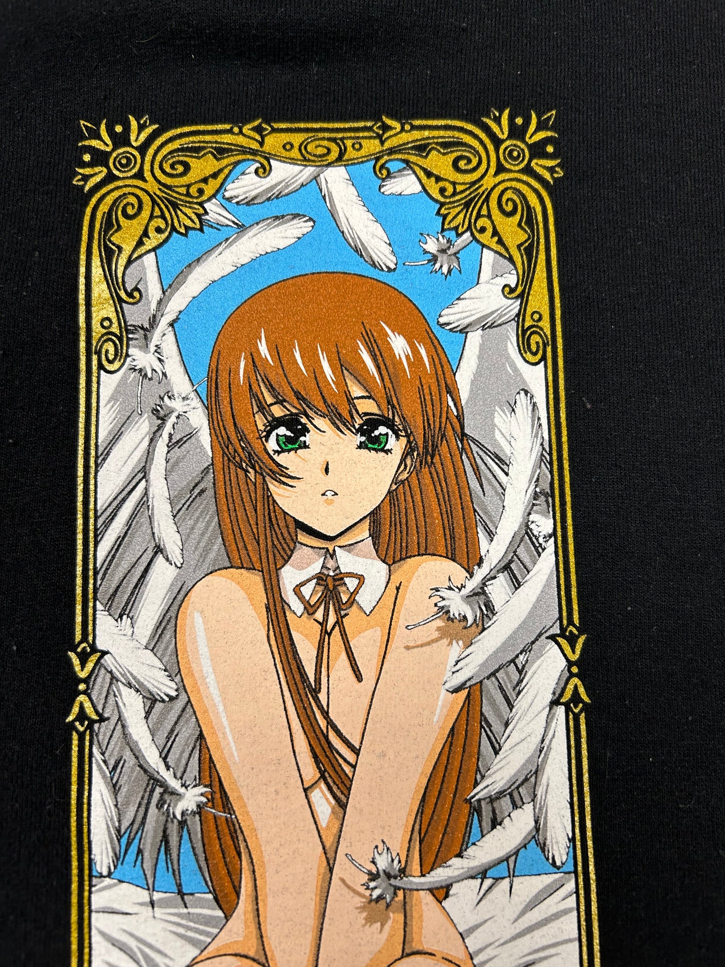 Hook-Ups Angel Girl Hooded Sweatshirt Hook Ups Skateboards Anime Hoodie Large 24.25x27.25 Inches