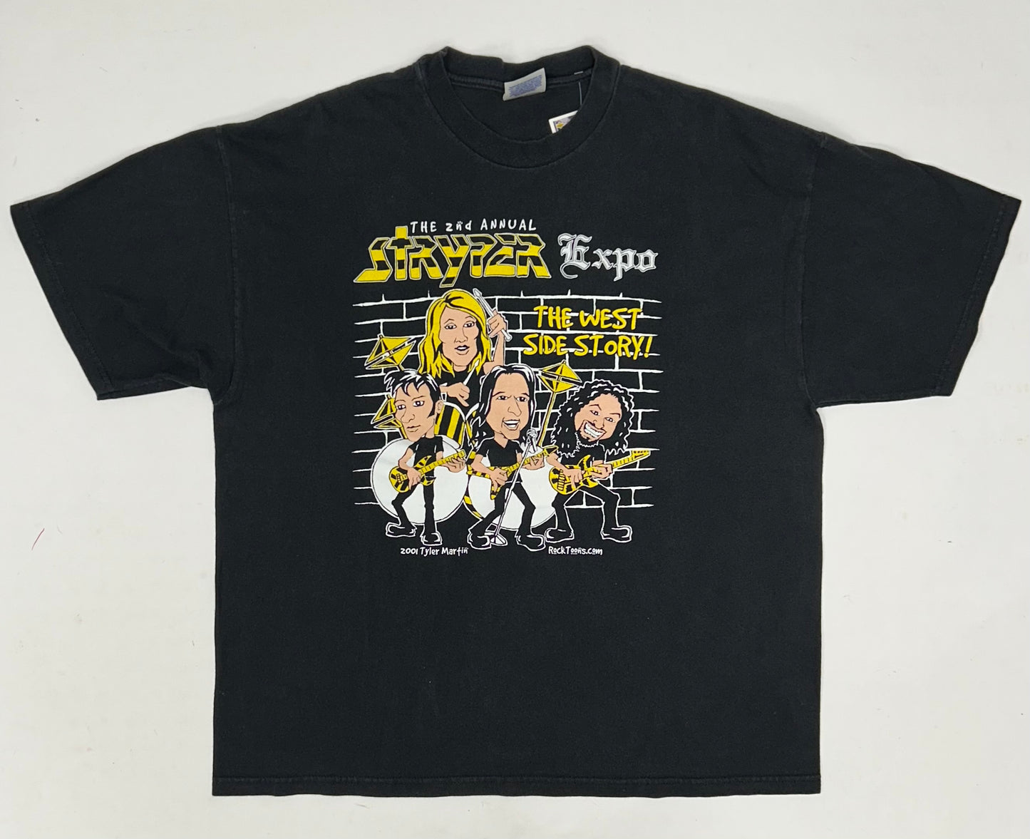 Stryper Expo The West Side Story 2001 The 2nd Annual Tee XL Black 22.75x27 Inches