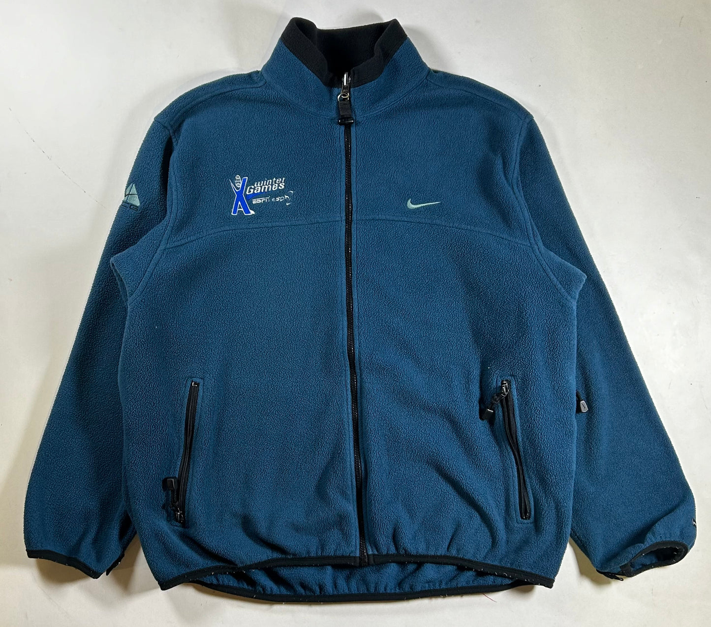 Vintage Nike ACG Winter X Games Zip Fleece Jacket XL Blue