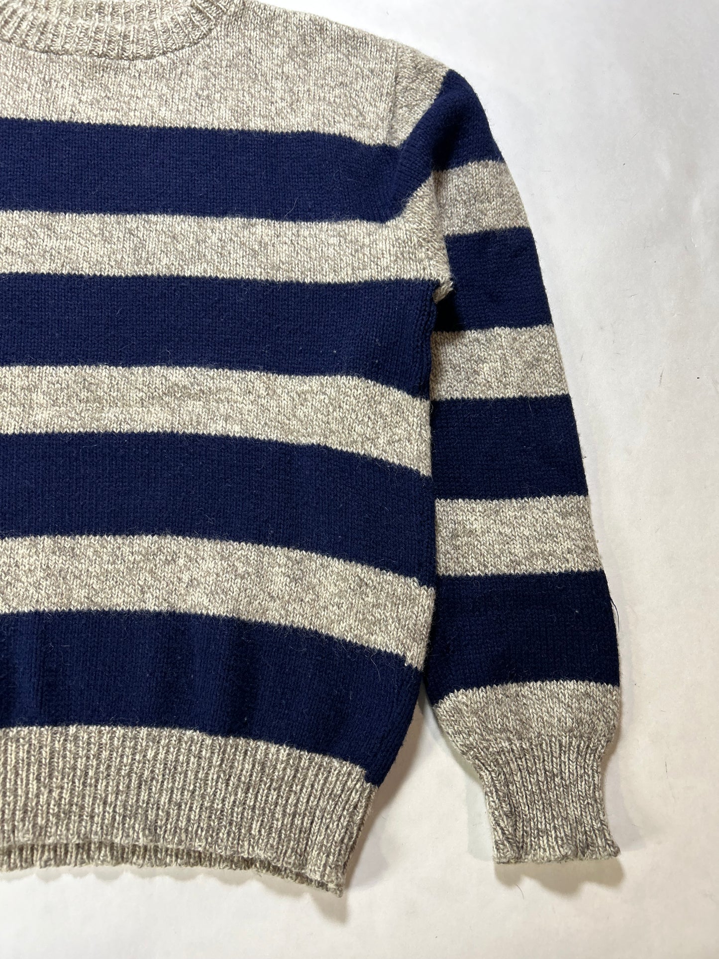 Vintage Victoria Dry Goods Sweater Made in USA Striped 23.25x27 Inches Medium