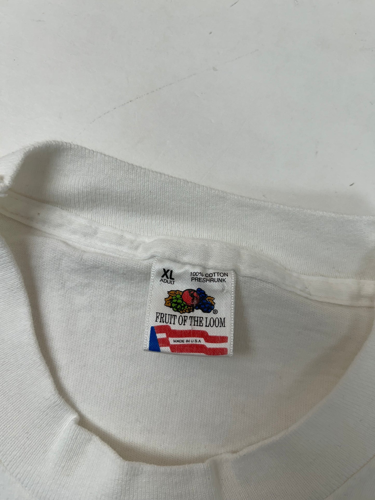 Edgewood NJ first edition “Deeper Than The Roots.” Tee XL Fruit Of The Loom USA 100% Cotton White