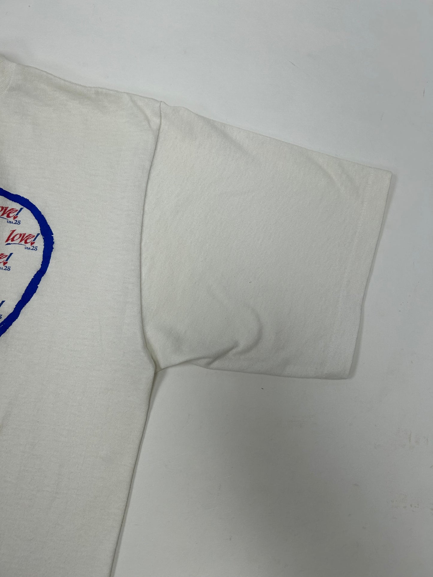 Vintage 90s Love USA 25 Postage Stamps T-Shirt Single Stitch Made in USA M/L Fit 20.75x26.25 Inches