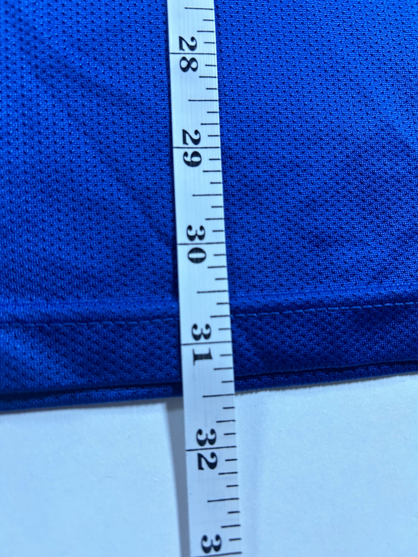 Vintage New York Knicks Patrick Ewing NBA Champion Basketball Jersey 48 XL 23.25x31.5 Inches As Is Has Flaw.