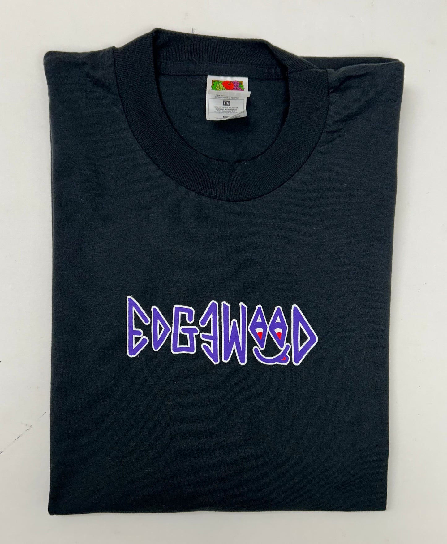 Edgewood NJ first edition “Deeper Than The Roots.” Tee 2XL 25.75x31.25 Early 00s Late 90s Fruit Of The Loom Best 50/50 Blend Assembled In Honduras Of USA