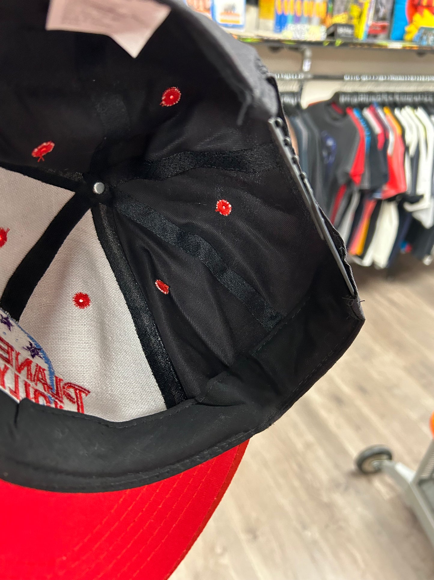 Vintage Planet Hollywood Washington D.C. Snapback Hat Adjustable 90s Black/Red