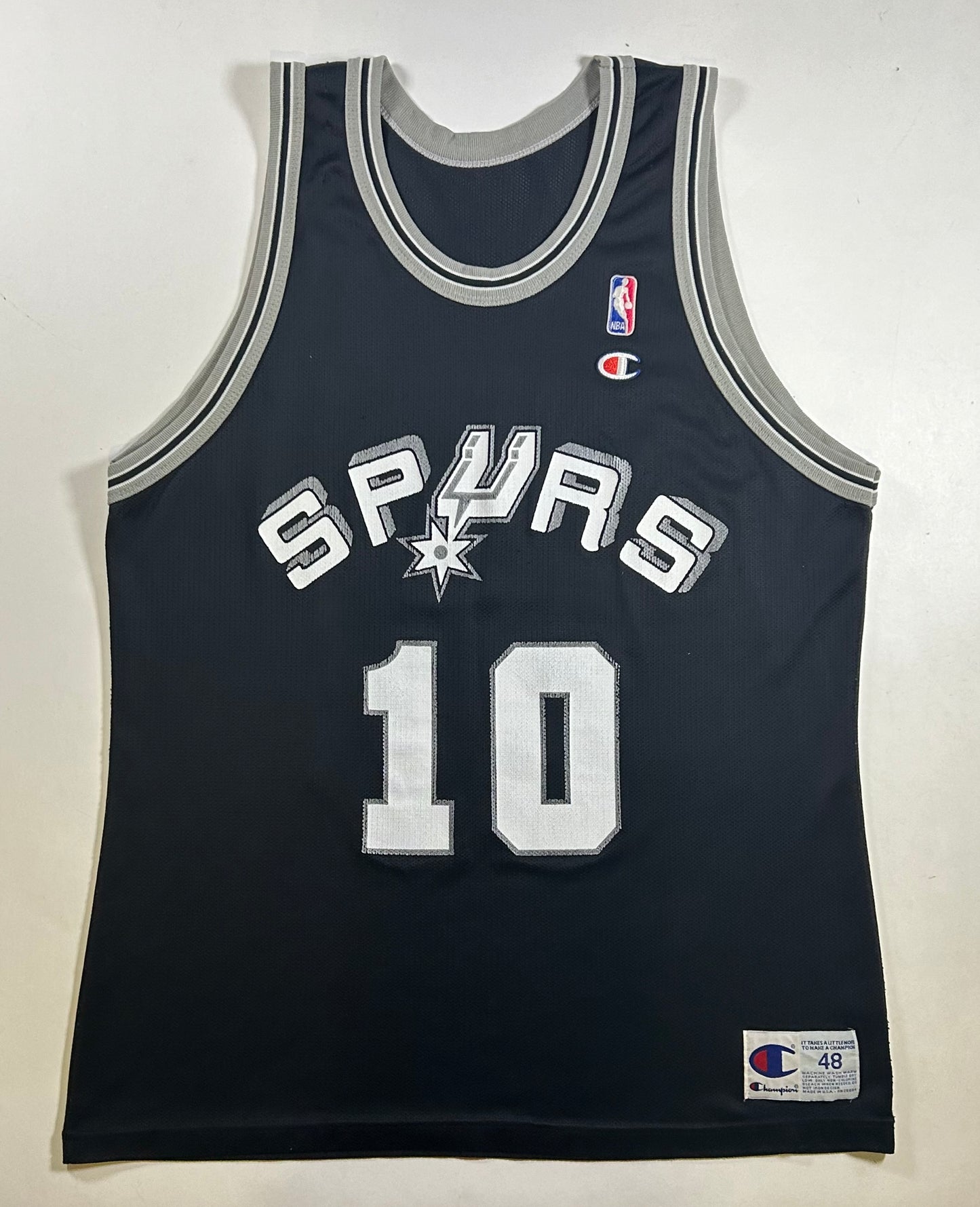 Vintage 90s Champion San Antonio Spurs Dennis Rodman #10 NBA Jersey 48 XL 22.75x32 Inches As Is Has A Signature