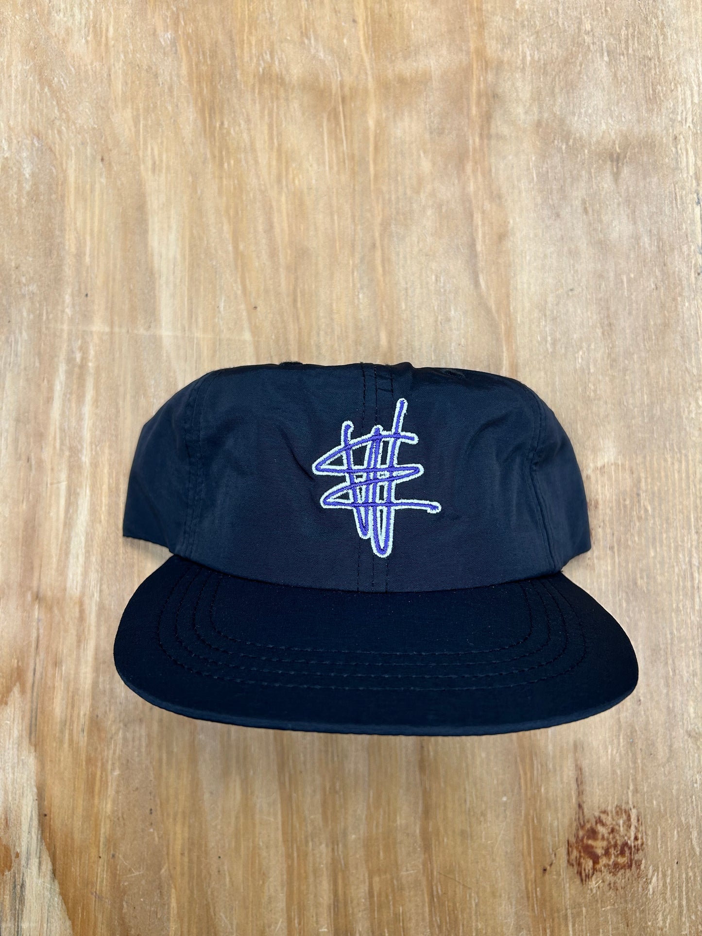 Edgewood NJ EW 973 Team Logo Nylon 6 Panel Adjustable Hat Black