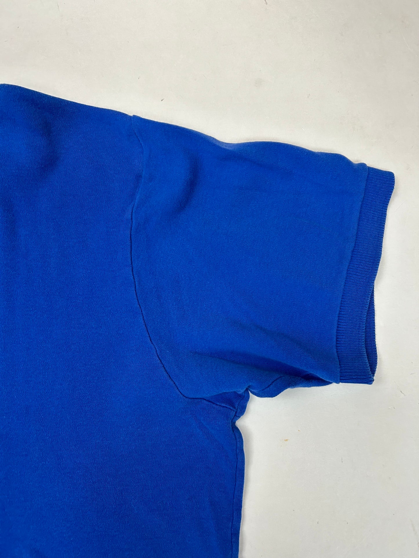 Vintage Polo Ralph Lauren Horse Chest Embroidered Polo Shirt Large 24.5x28.25/30.25 Inches Made In USA Royal Blue