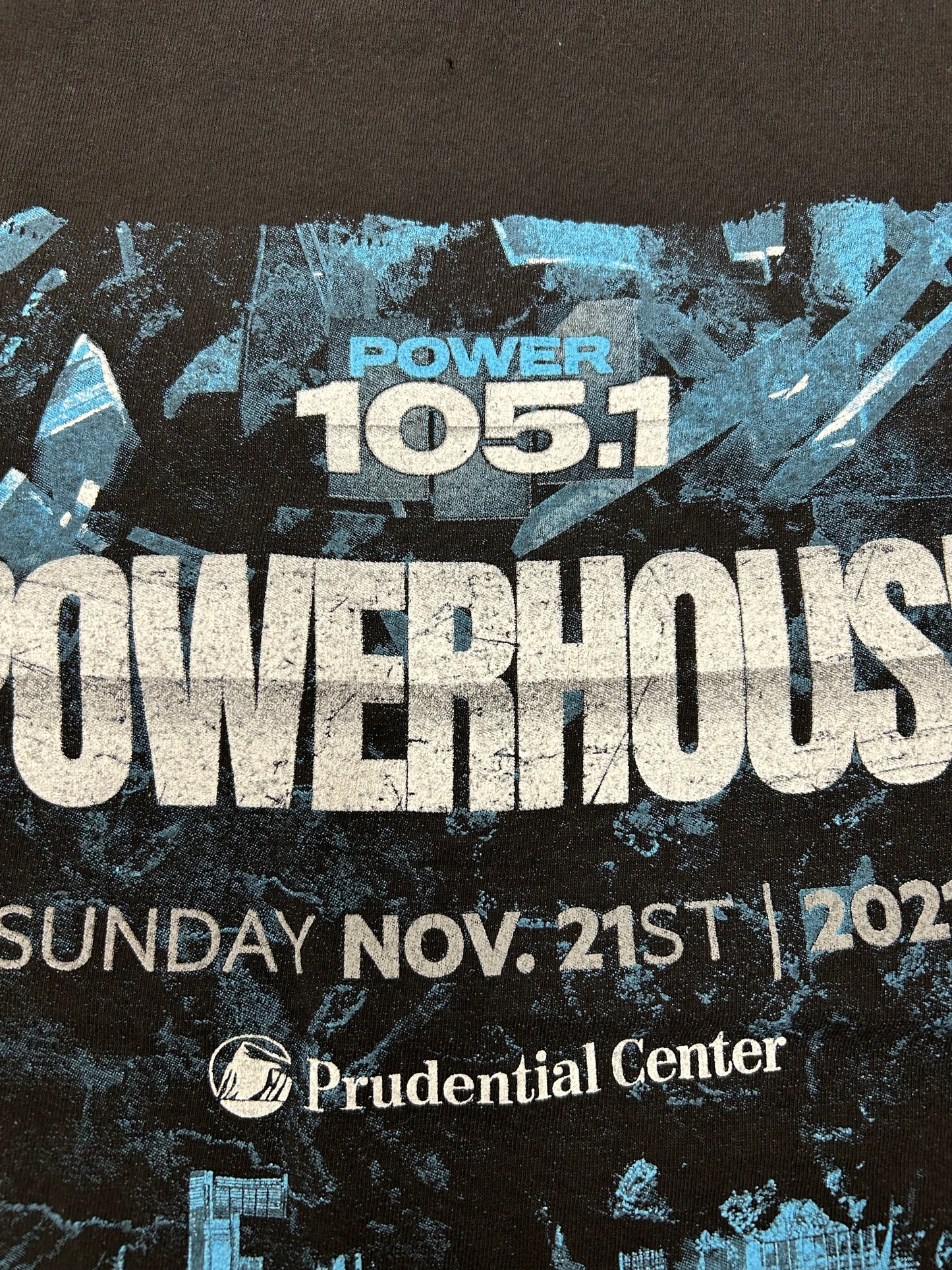 Power House 105.1 FM Concert T-Shirt 2021 Migos Lil Baby Roddy Rich Parking Lot Tee Medium 19.5x26.75 Inches As Is