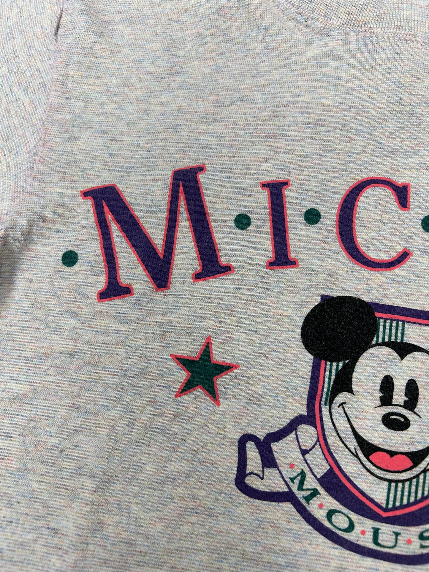 Vintage 90s Disney Mickey Mouse Gear For Sports Tee Small Rollup Sleeves Small 18x25.25 Inches