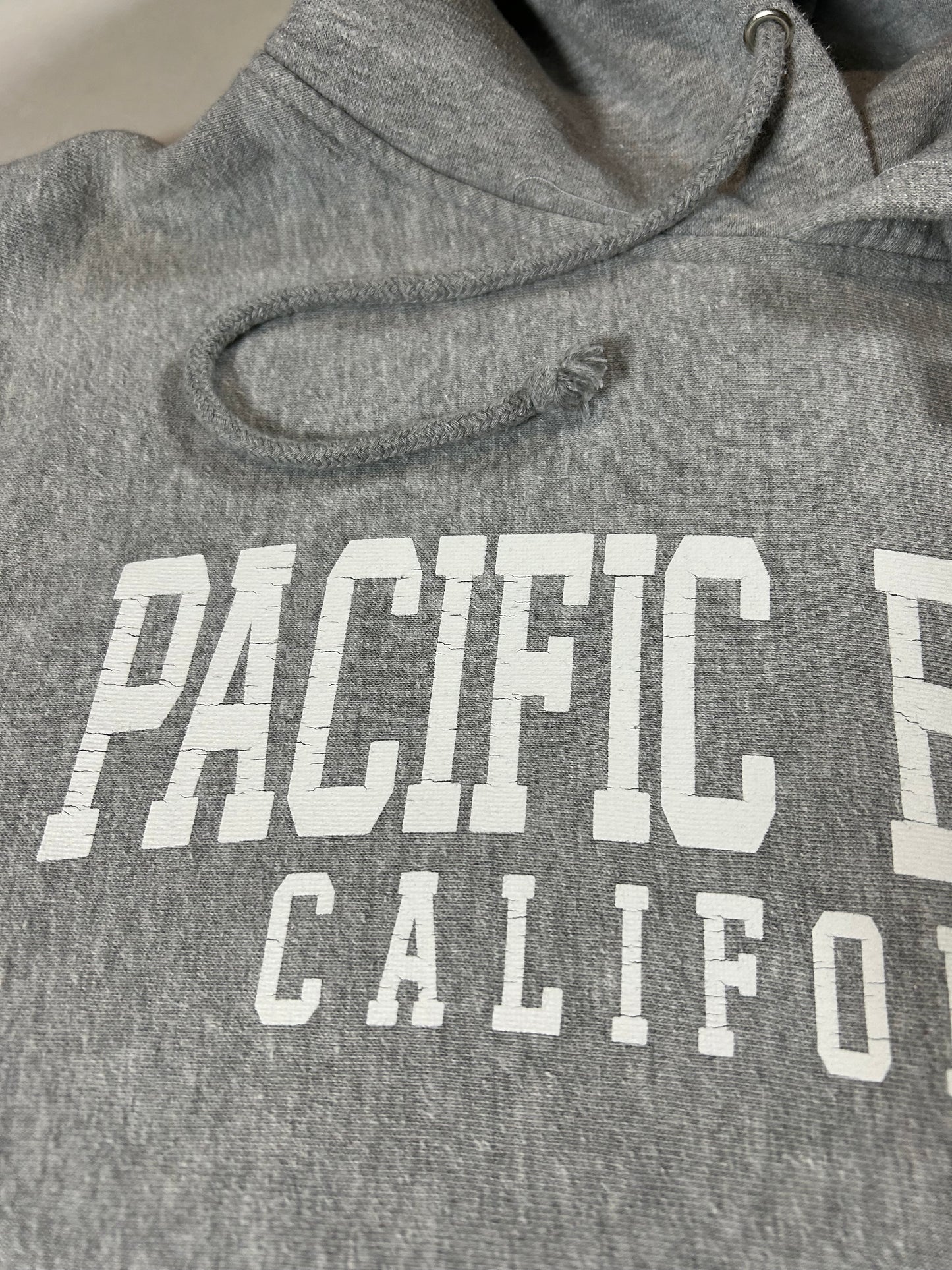 MV Sports Pro-Weave Pacific Beach California Hooded Sweatshirt XS 20.5x27.5 Inches Gray