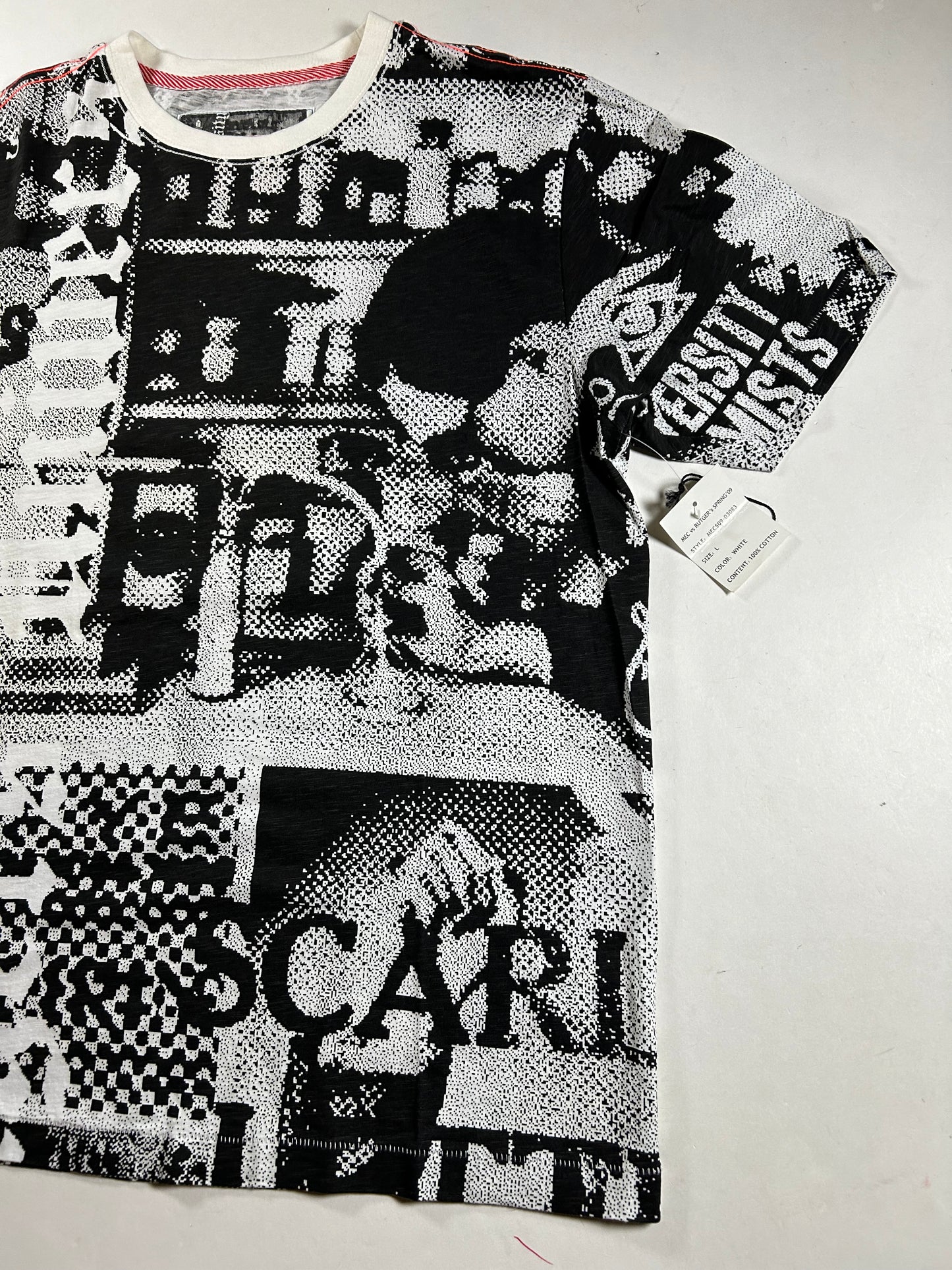 Vintage Eckō Marc Echō Cut & Sew Rutgers University Street Alchemists AOP Football Tee Large 22x29 Inches