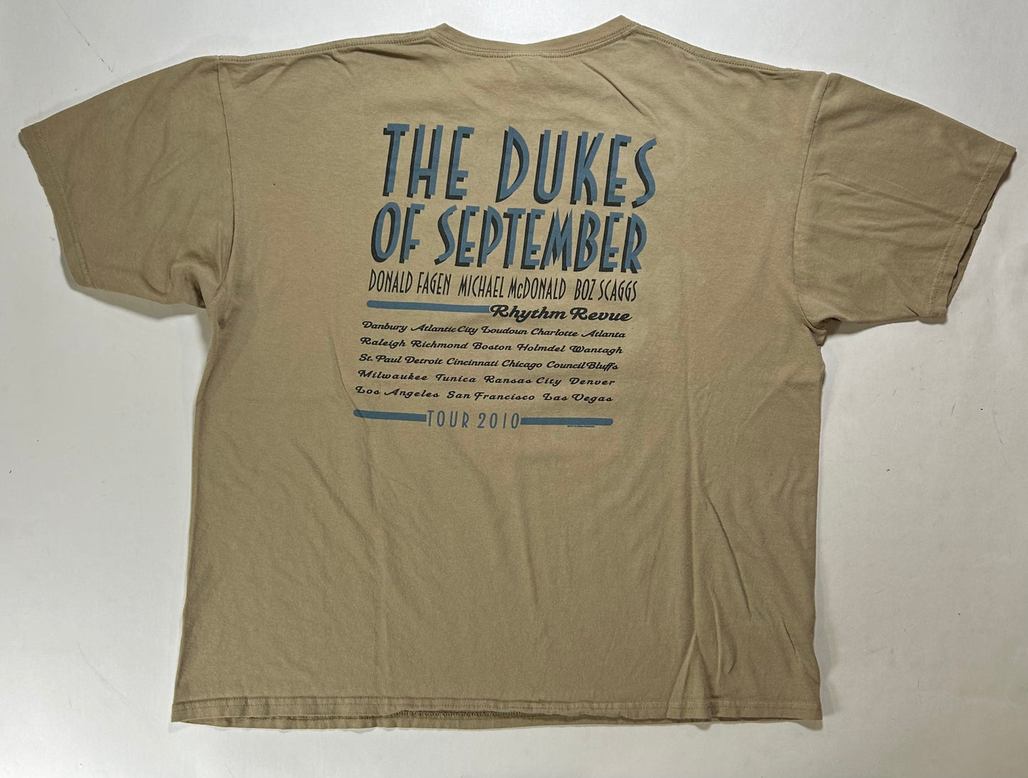 The Dukes Of September Rhythm Revue 2010 Tour Shirt 2XL 26.25x29 Inches