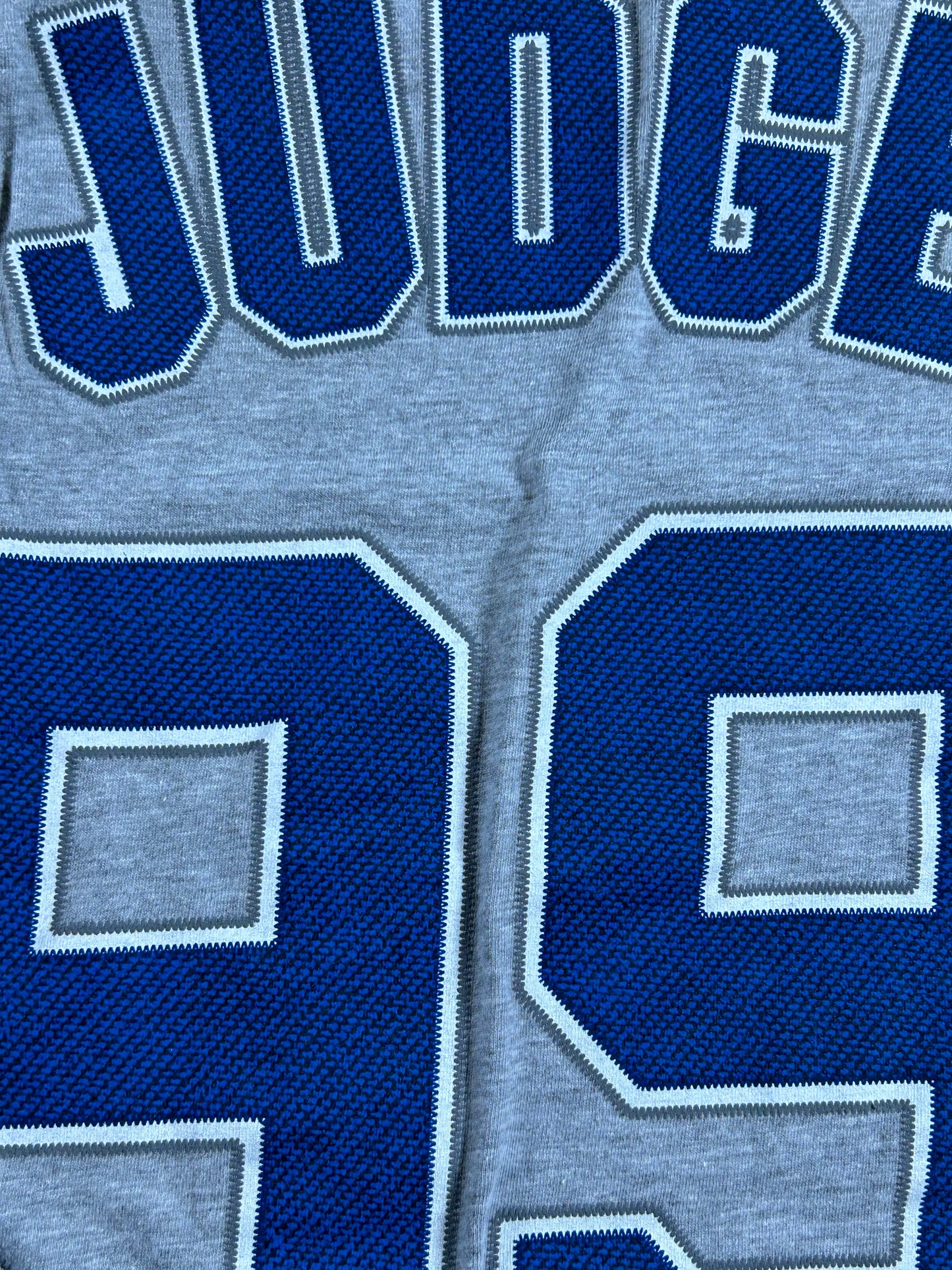 Majestic New York Yankees Aaron Judge #99 MLB Player Tee Medium 19.75x28.5 Inches Gray