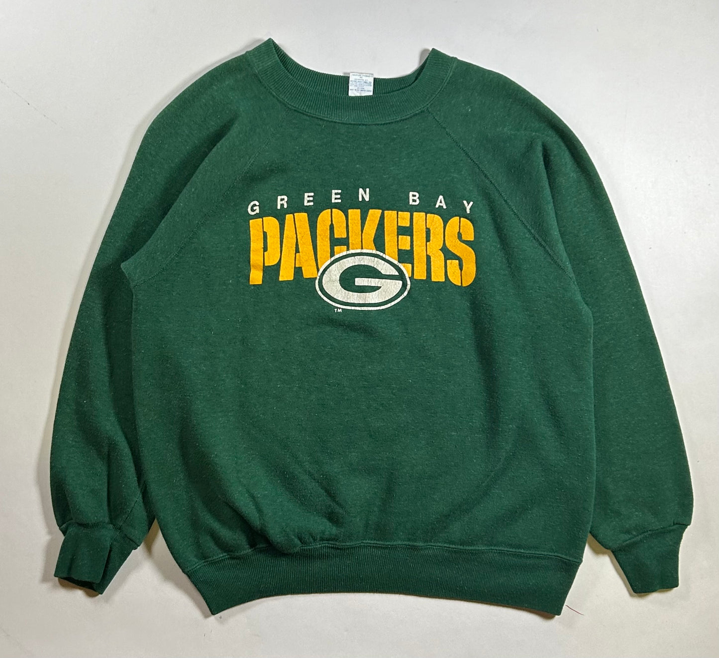 Vintage Green Bay Packers Champion Raglan Crewneck Sweatshirt 20.5x23.75 Inches XS/S 20.5x23.75 Inches